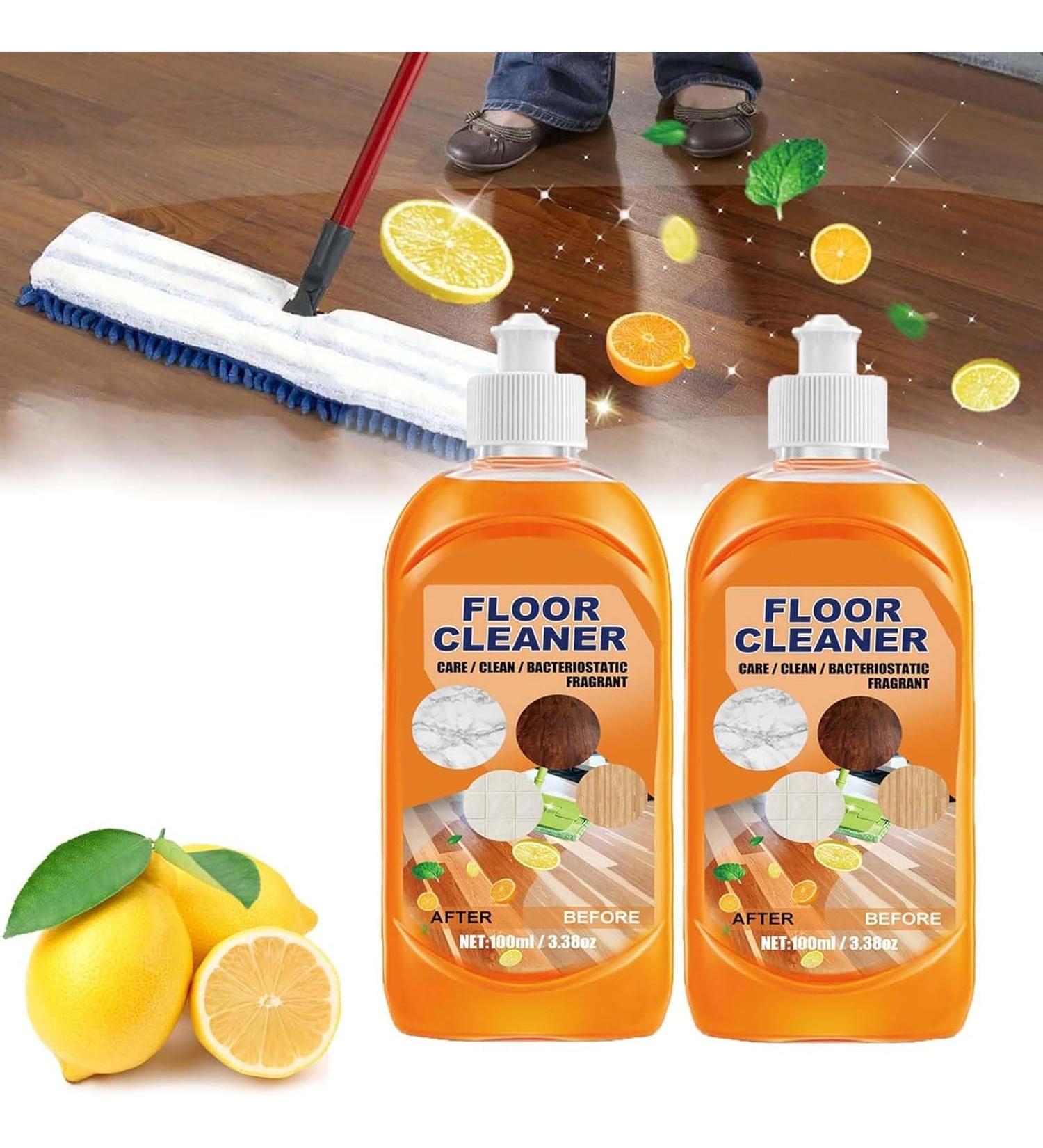 HONGBE Floor Cleaner Jue Fish Powerful Floor Cleaner Natural Decontamination Floor Cleaner with Fresh Lemon Smell Multi-purpose Floor Cleaner Liquid for Cleans Hardwood Tile and Floors (2pcs) - Buy Online on GoSupps.com