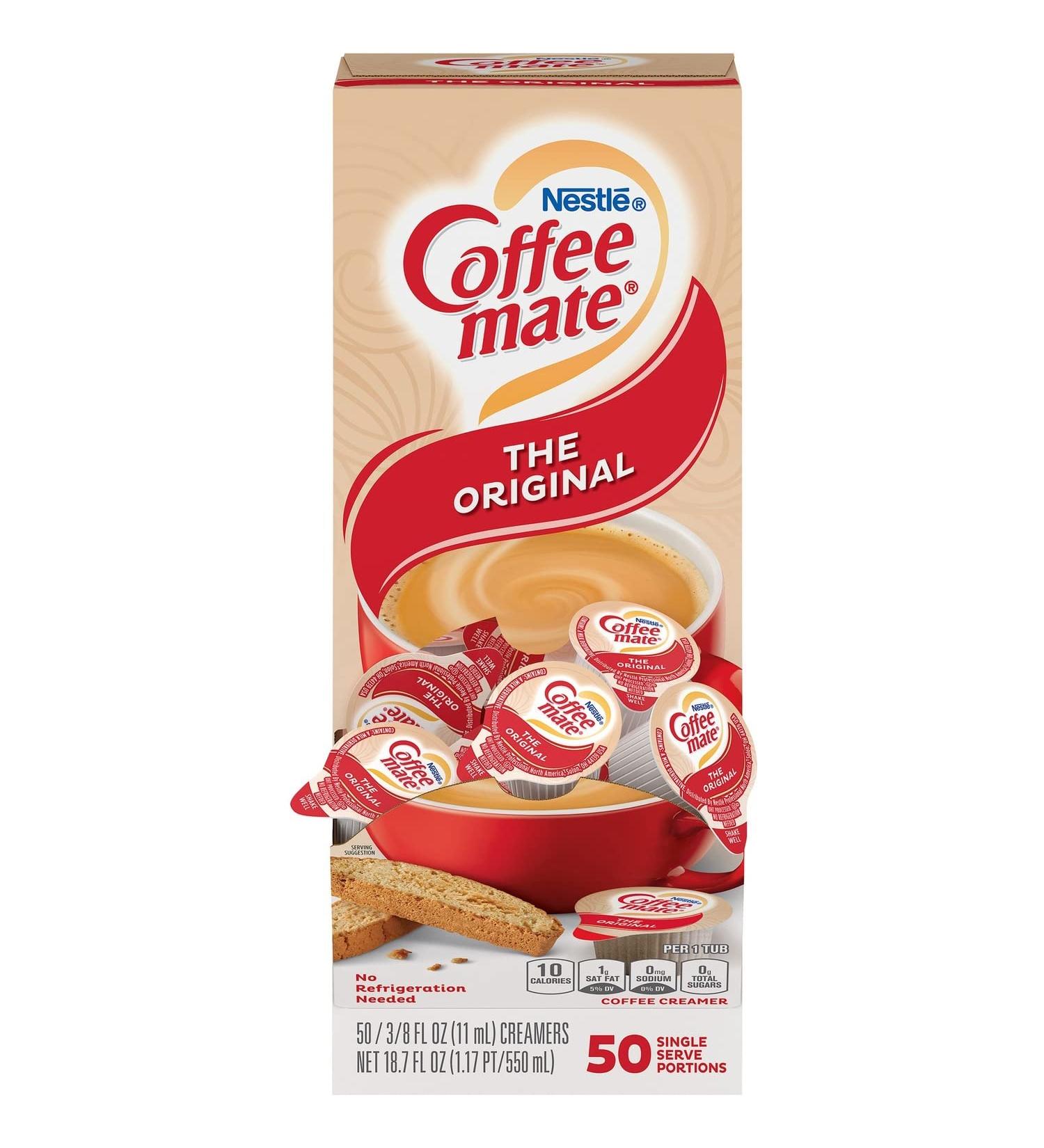 Nestle 35110 Coffee-Mate Original Creamer Single Serve Portions 50/Box - Buy Online on GoSupps.com