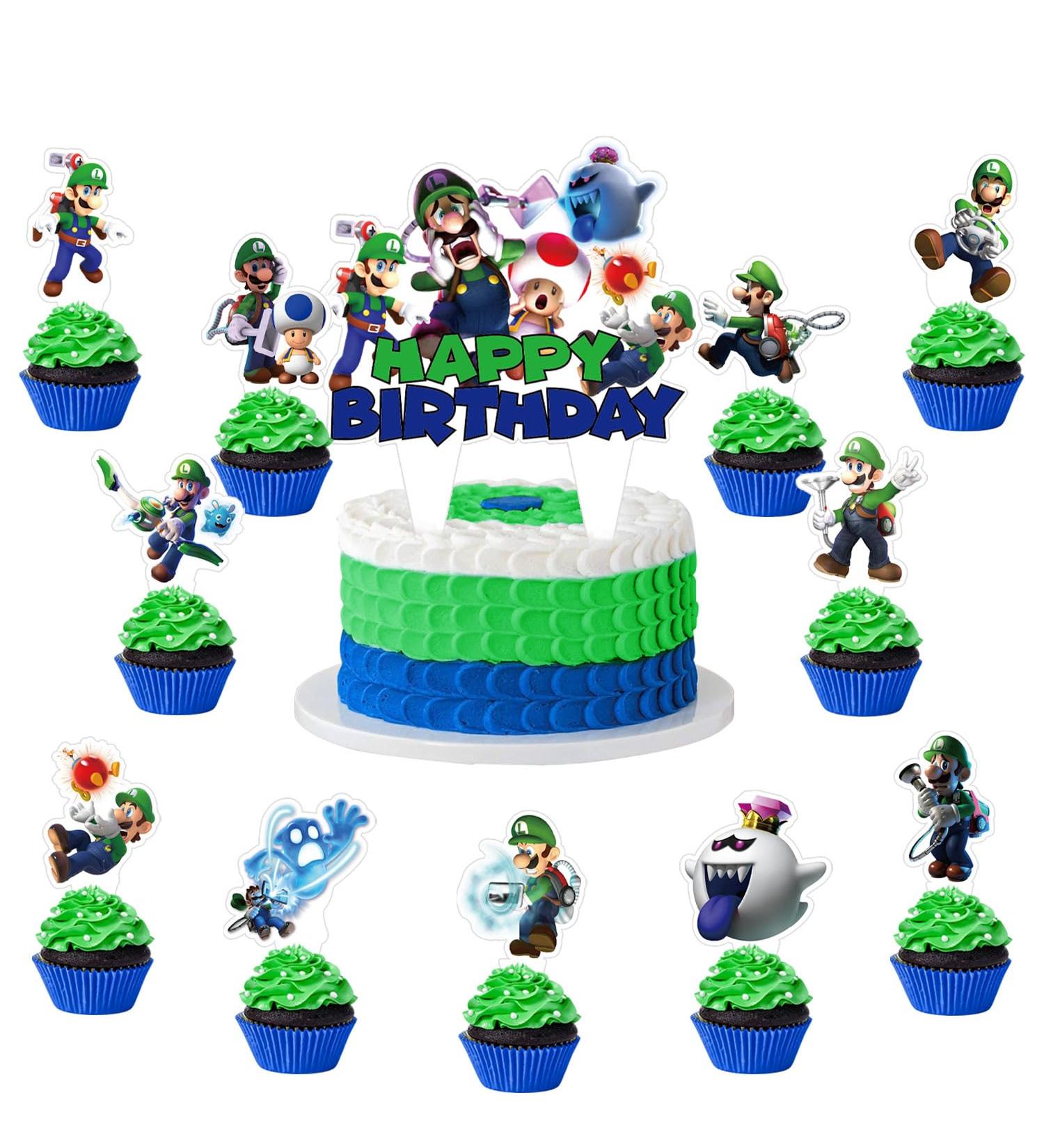37 Pcs Luigi Mansion Cake Topper and Cupcake Toppers Set Luigi Mansion Birthday Party Supplies for Luigi Mansion Birthday Decorations - Buy Online on GoSupps.com