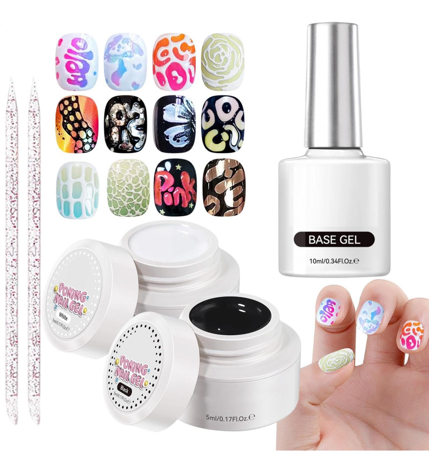 Lightweight Manicure Tool White Black Gel for Travel Outdoor Indoor Business Trip School Girlfriend Wife Friend Sister Daughter - Buy Online on GoSupps.com