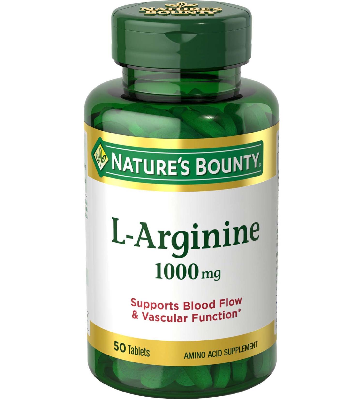 Nature's Bounty L-Arginine 1000 mg 50 Tablets