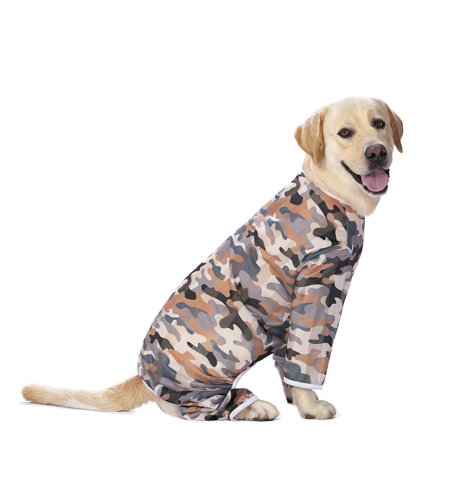 Miaododo Lightweight Recovery Suit for Large Medium Dogs - Camouflage Dog T-Shirt for Wound Protection & Shedding Control - Buy Online on GoSupps.com