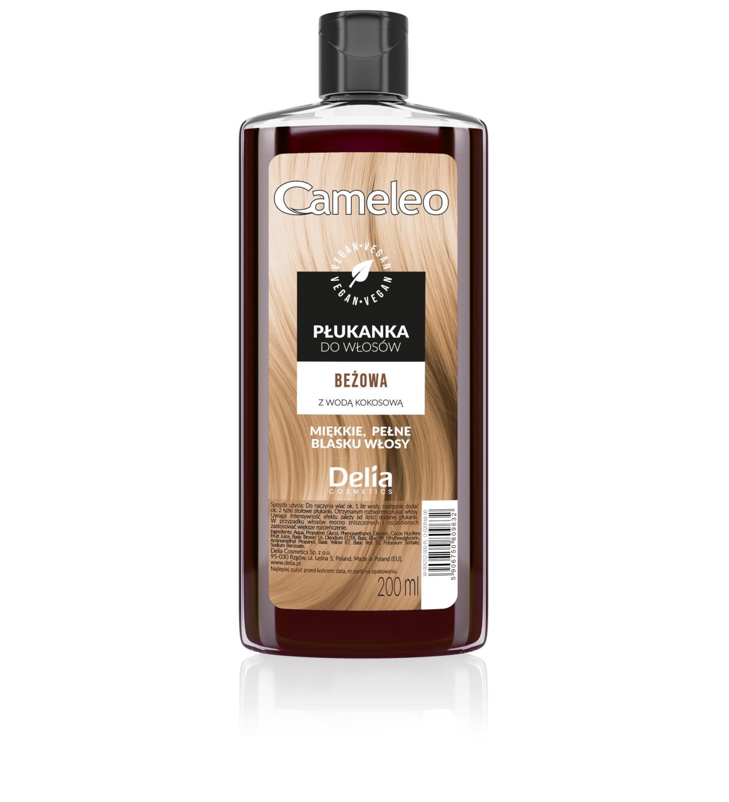 Delia Cosmetics Cameleo Hair coloring with coconut water beige no yellow tint semipermanent hair color for blonde and gray hair color and care without parabens 200 ml beige 200 ml 1er Pack