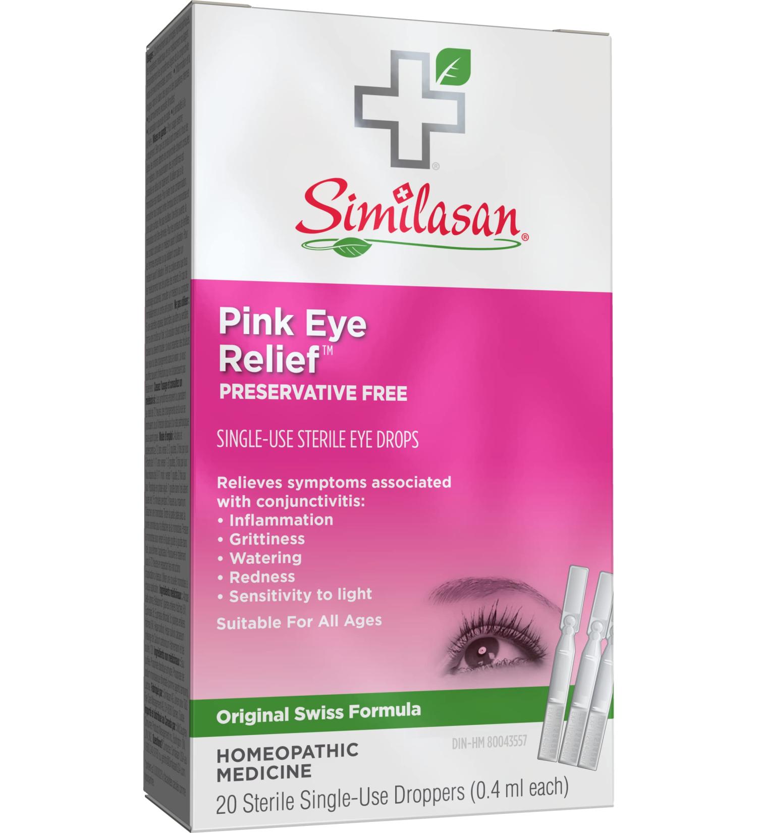 Similasan Pink Eye Relief Monodose 20 Count - Buy Online on GoSupps.com