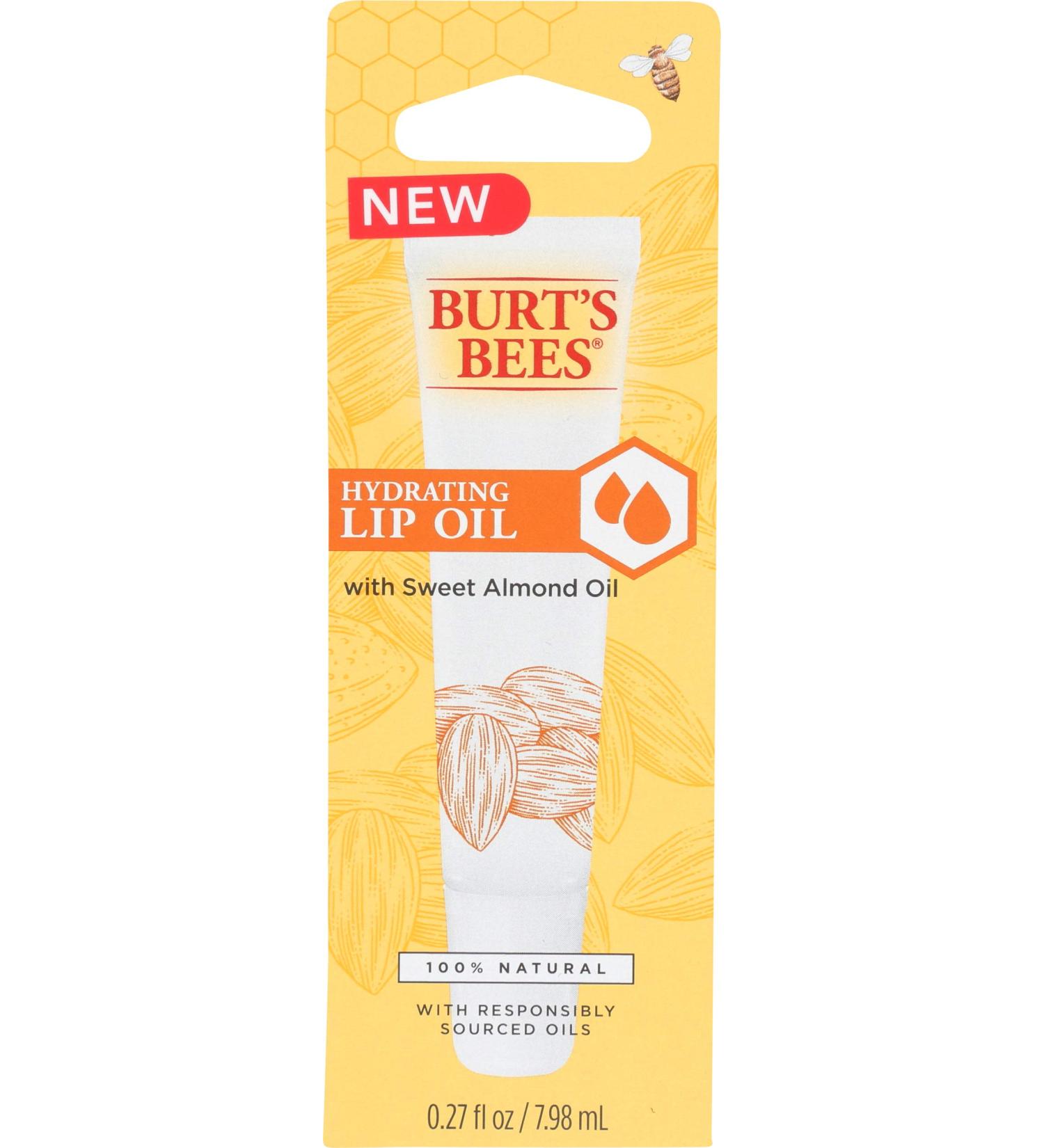 Burt's Bees Hydrating Lip Oil with Sweet Almond Oil 0.27 Oz - Unisex Lip Treatment - Buy Online on GoSupps.com