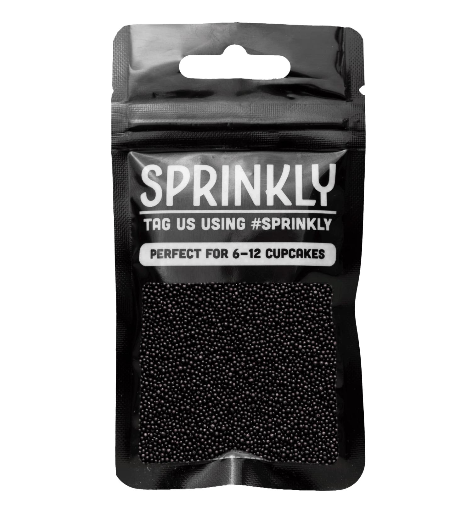 simply topps Black Mini Cake Decoration Sugar Balls 30g (Approx 1mm Diameter)