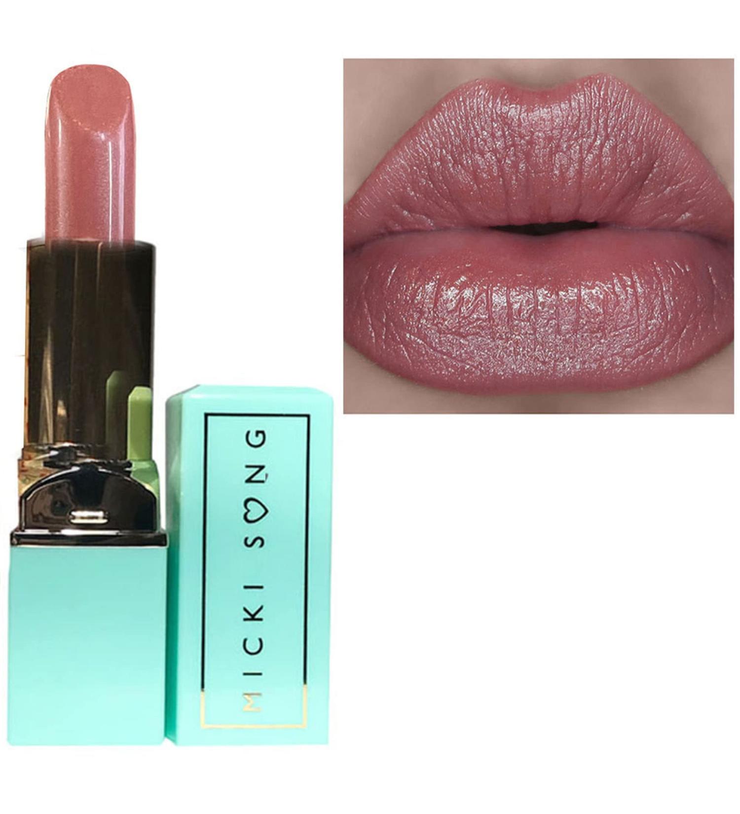 Micki Song Cosmetics Shimmer Lipstick Nymph - Long Lasting Nude Lipstick for Women | Moisturizing Pearlized Lipstick for Natural Lip Color - Buy Online on GoSupps.com