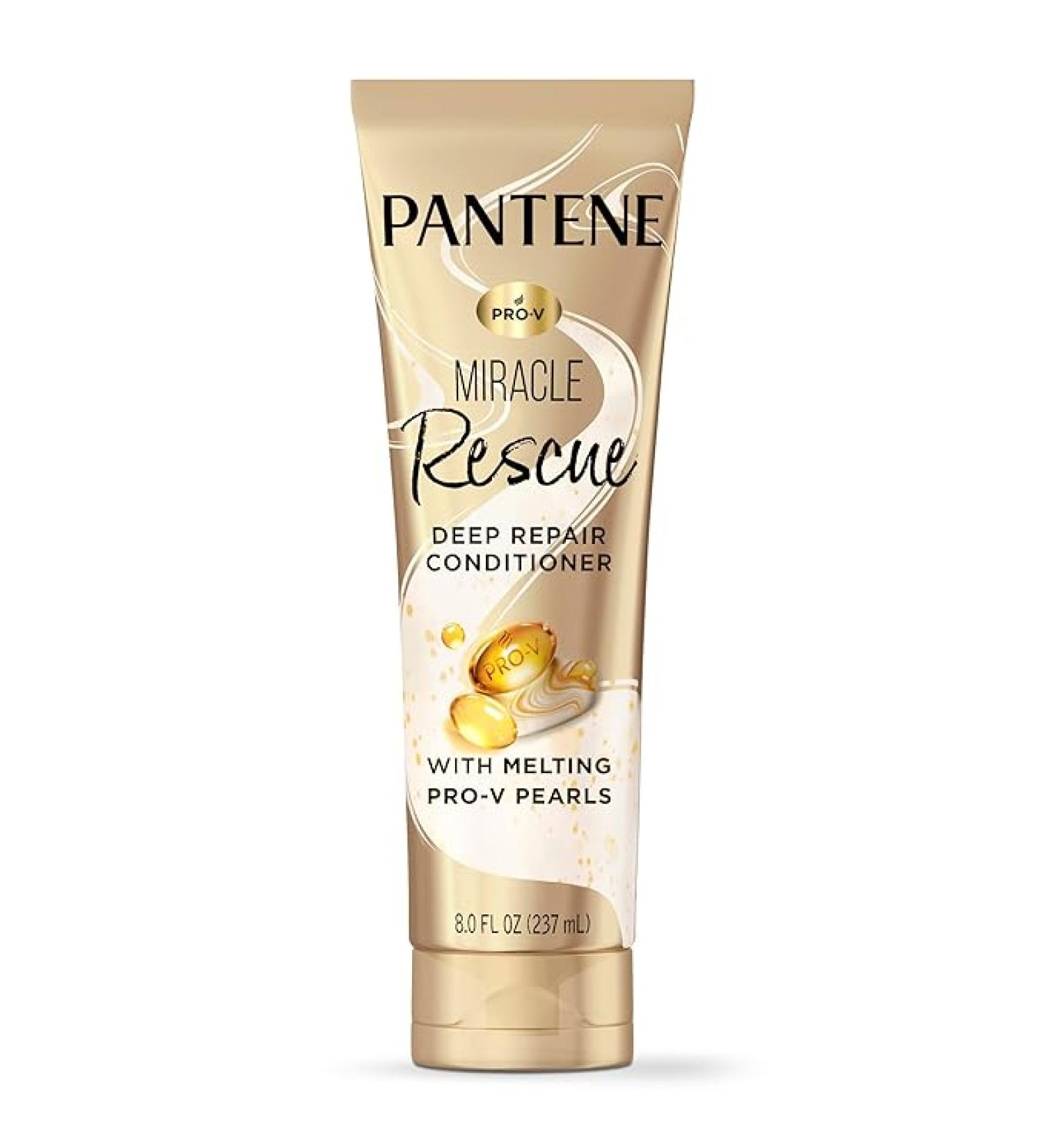 Pantene Miracle Rescue Deep Conditioner for Dry Damaged Hair with Melting Pro-V Pearls Hair Treatment Transforms Softens and Repairs Hair For All Hair Types Safe for Color Treated Hair 8.0 oz - Buy Online on GoSupps.com