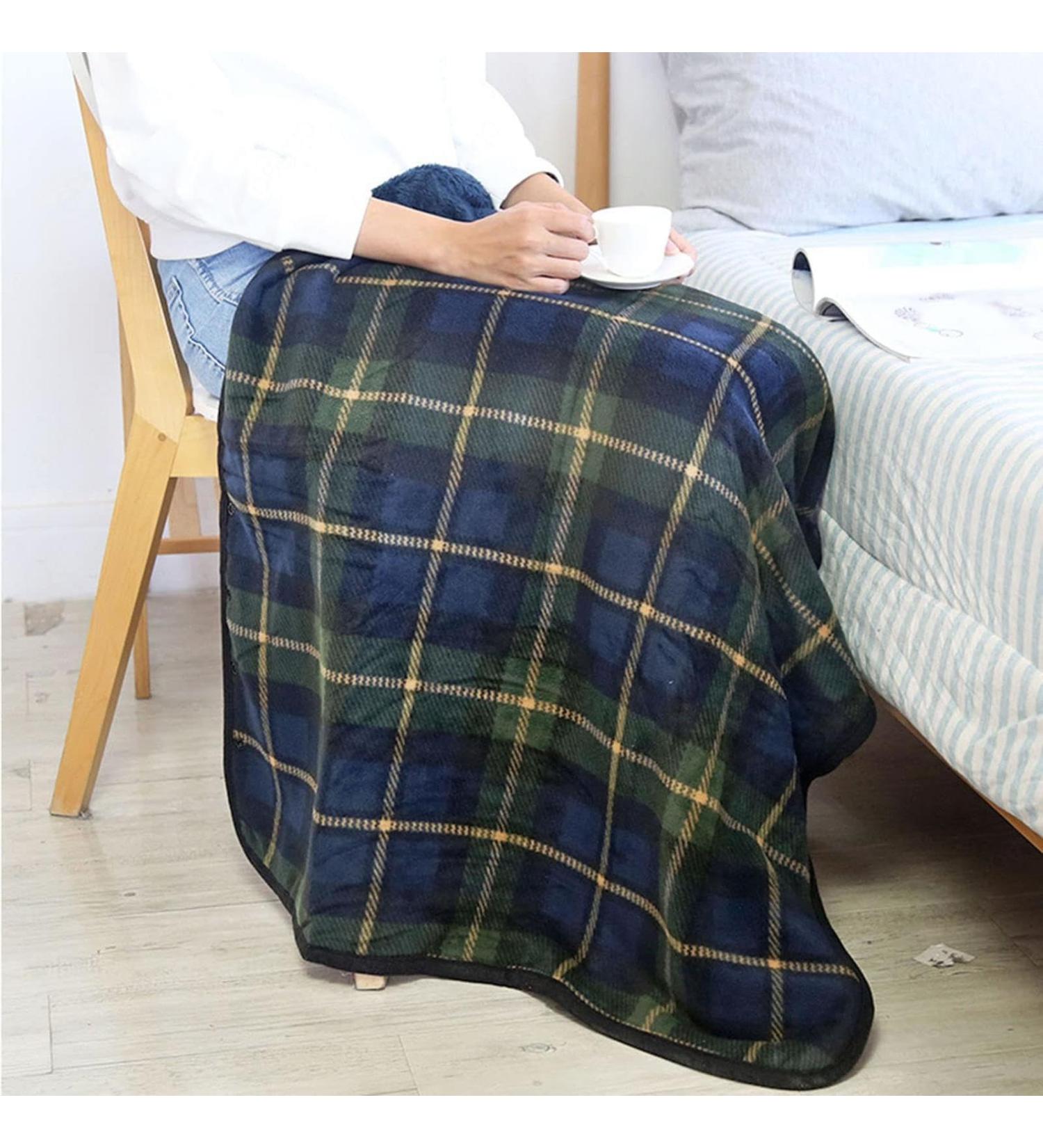Doublelayer Extra Soft Super Warm Thickened Wheelchair Warm Blanket with Buttons Super Soft Plush Flannel Blankets for Lap Bed Sofa Office - Buy Online on GoSupps.com