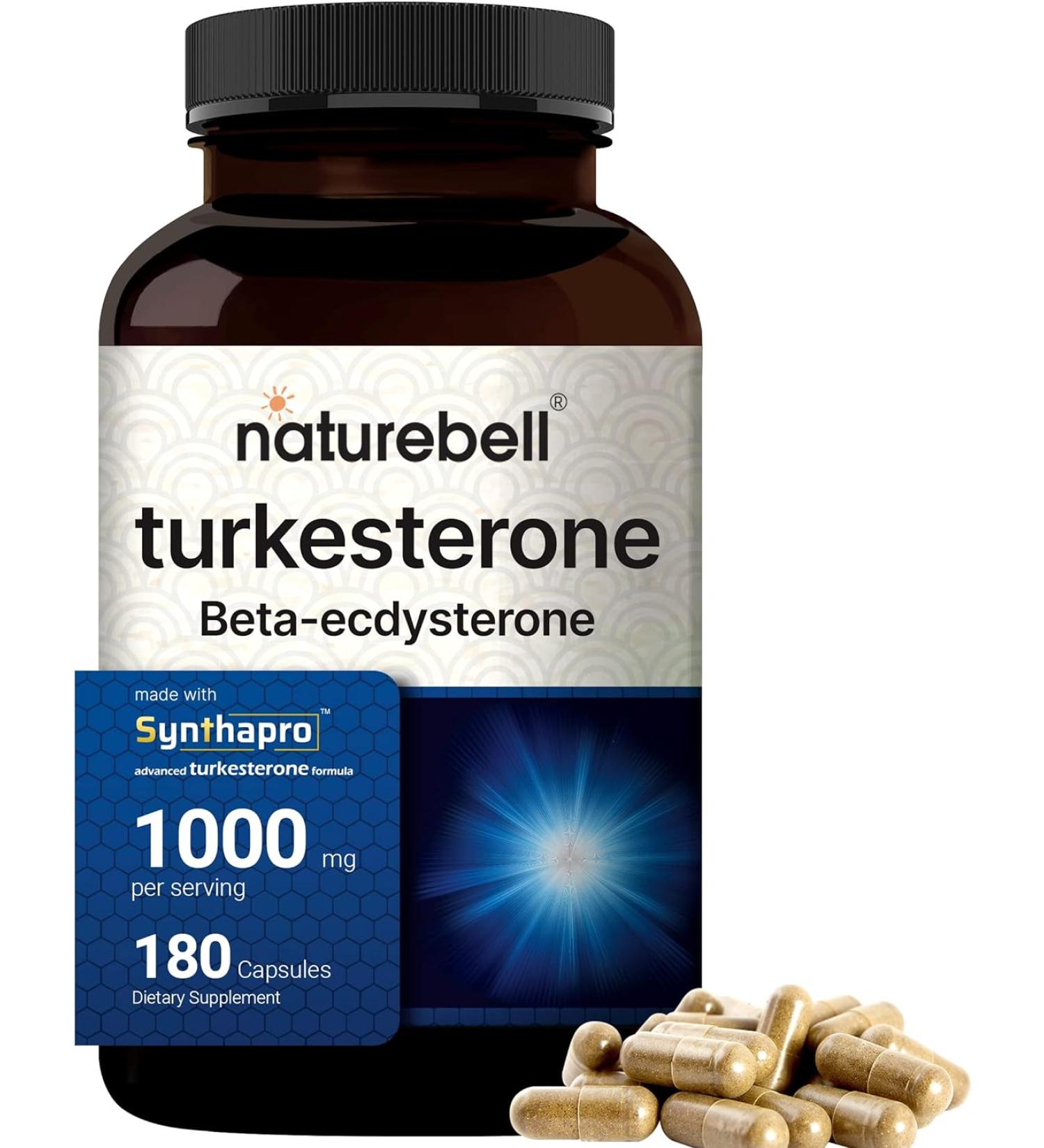 NatureBell Turkesterone Beta Ecdysterone Ajuga Turkestanic Extract - 180 Capsules - Buy Online on GoSupps.com