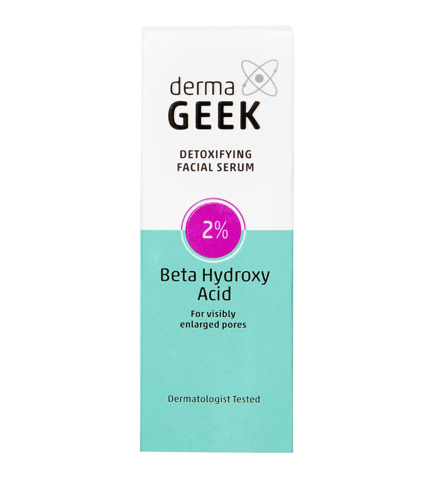 dermaGEEK Detoxifying Facial Serum with 2% Beta Hydroxy Acid 1.3 fl oz