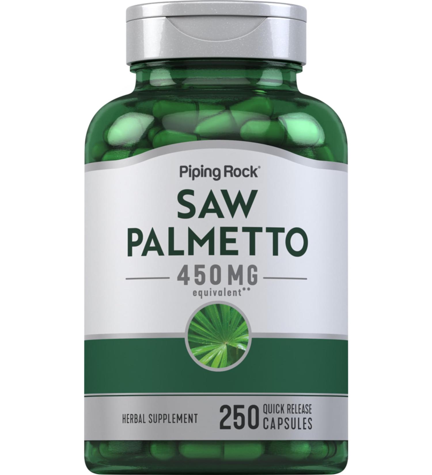 Piping Rock Saw Palmetto for Men and Women | 250 Capsules | Herb Extract Supplement | Serenoa Repens | Non-GMO Gluten Free - Buy Online on GoSupps.com