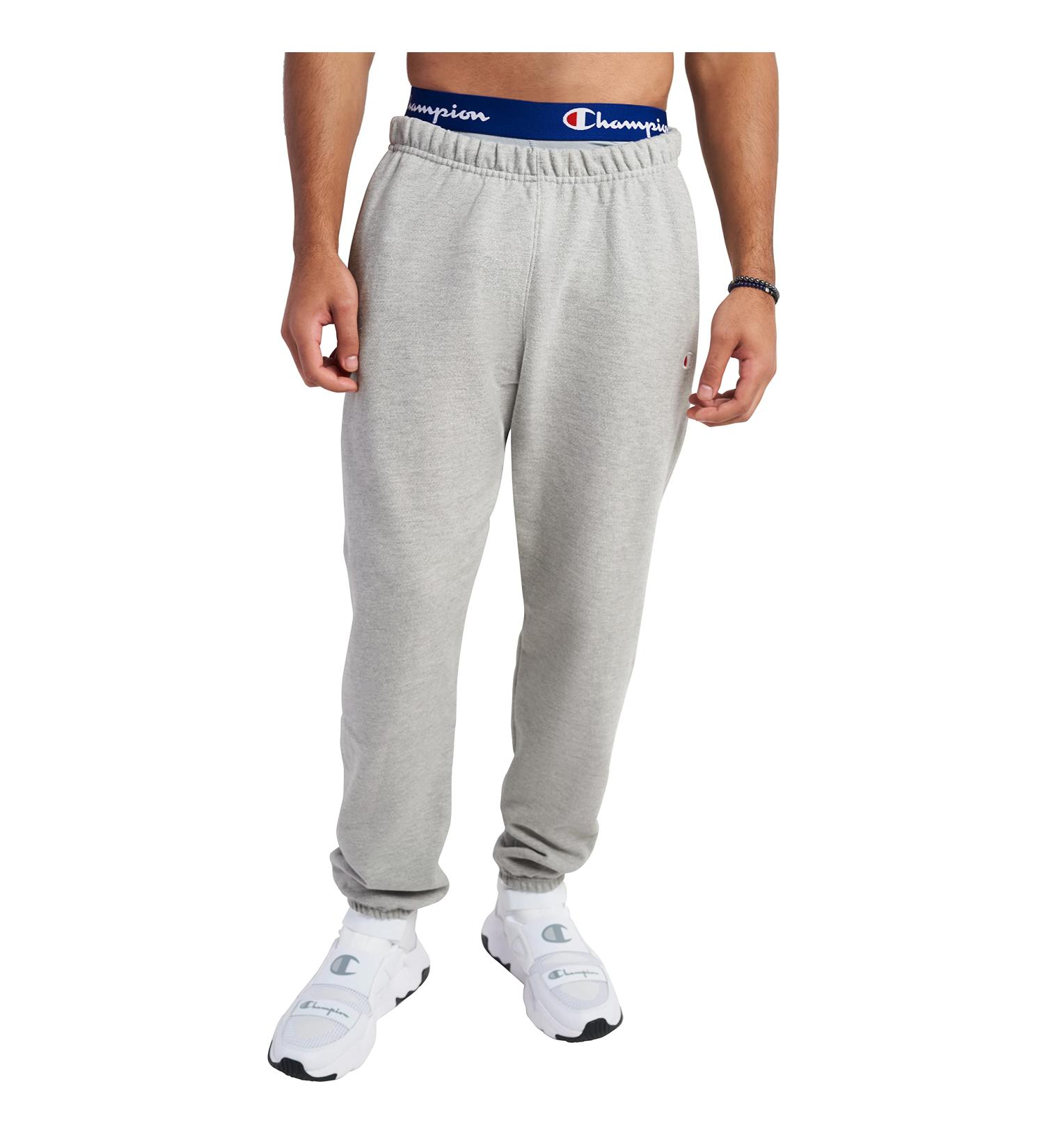 Champion Men's Reverse Weave Joggers - Fleece Sweatpants Oxford Gray C Logo - Size 30/Medium - Buy Online on GoSupps.com