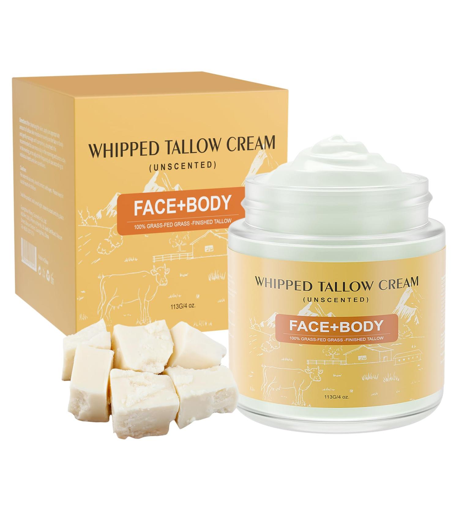 Premium Beef Tallow Balm for Skin Repair | Grass Fed Moisturizer - 4 oz Bergamot Lavender - Buy Online on GoSupps.com