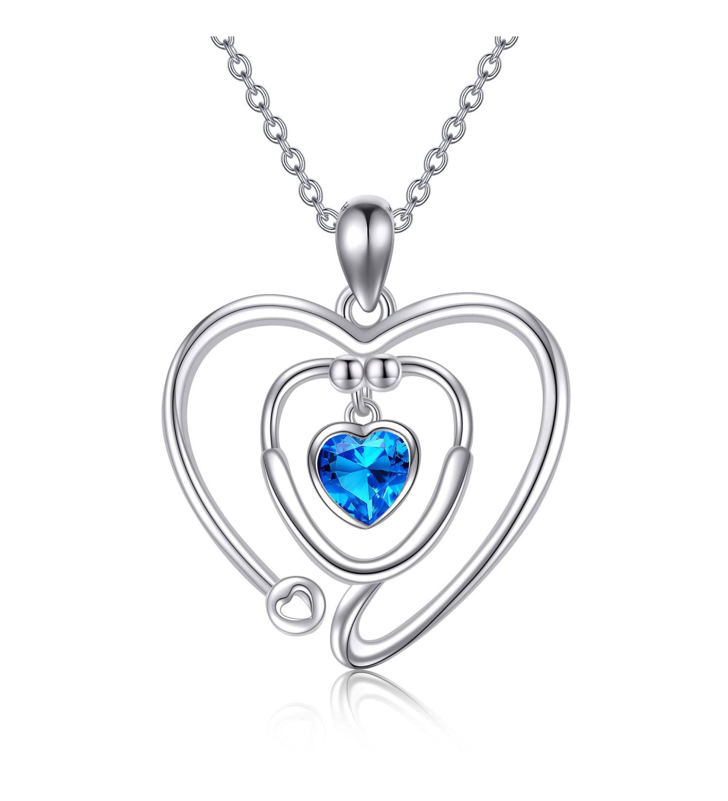 Stethoscope Necklace in Sterling Silver | Perfect Nurse & Doctor Gifts | Medical Jewelry for Women - Buy Online on GoSupps.com