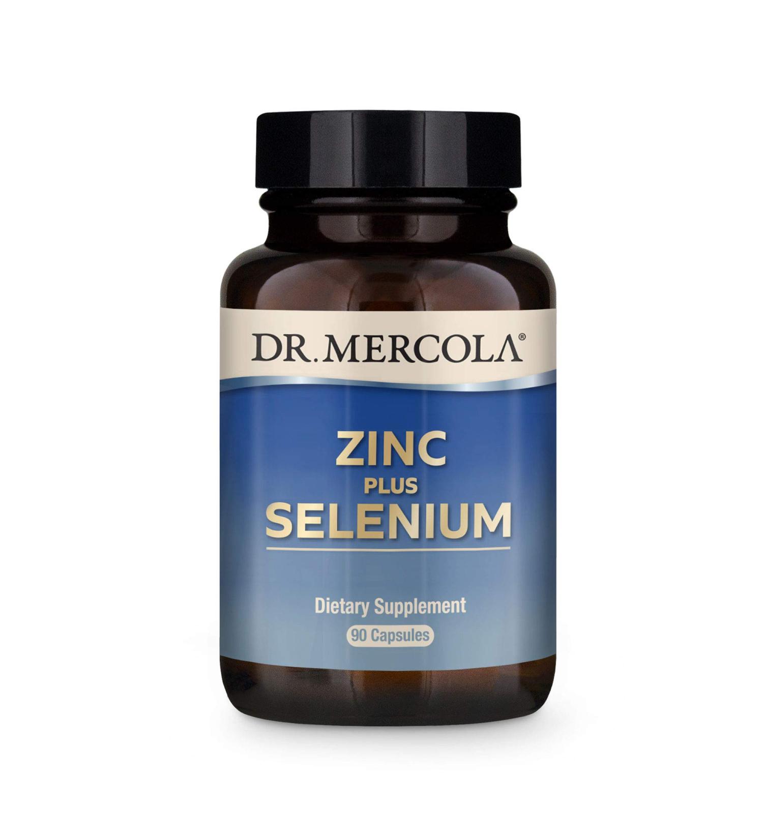 Buy Dr. Mercola Zinc Plus Selenium 90 Capsules - Boost Immunity & Antioxidant Support - Buy Online on GoSupps.com