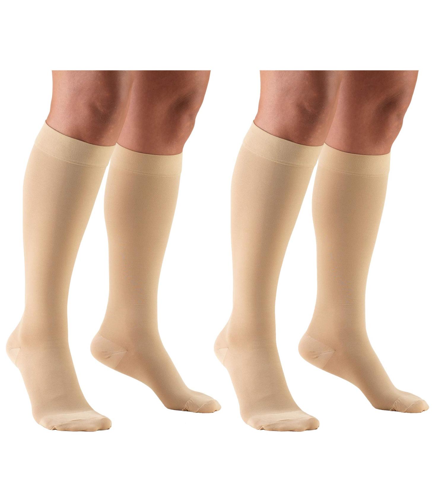 Buy Truform Short Length Compression Stockings 20-30 mmHg - Beige Medium (2 Pack) | International Shipping Available - Buy Online on GoSupps.com