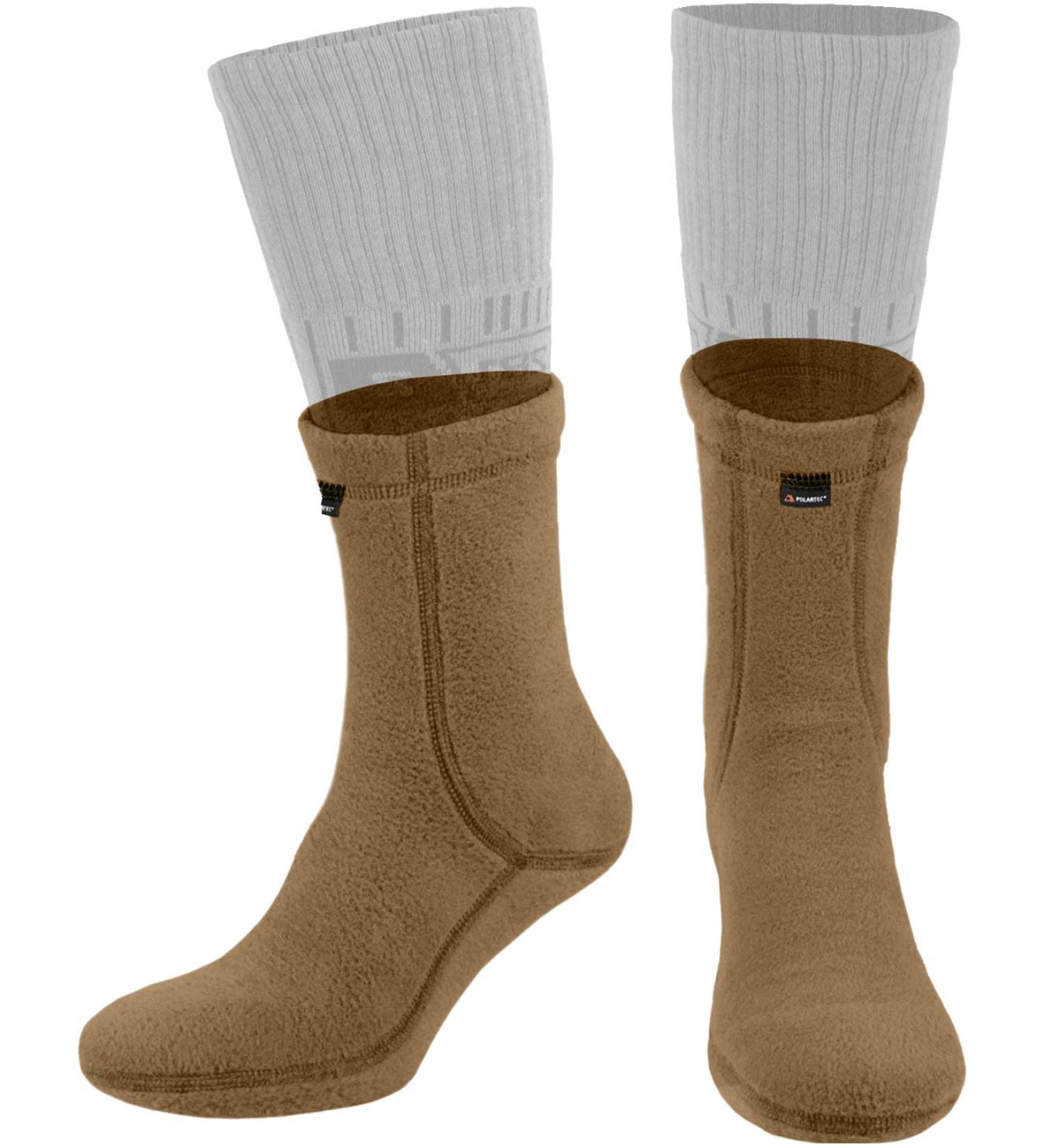 281Z 6 Military Tactical Boot Socks - Polartec Fleece Liners - Coyote Brown XL - Buy Online on GoSupps.com