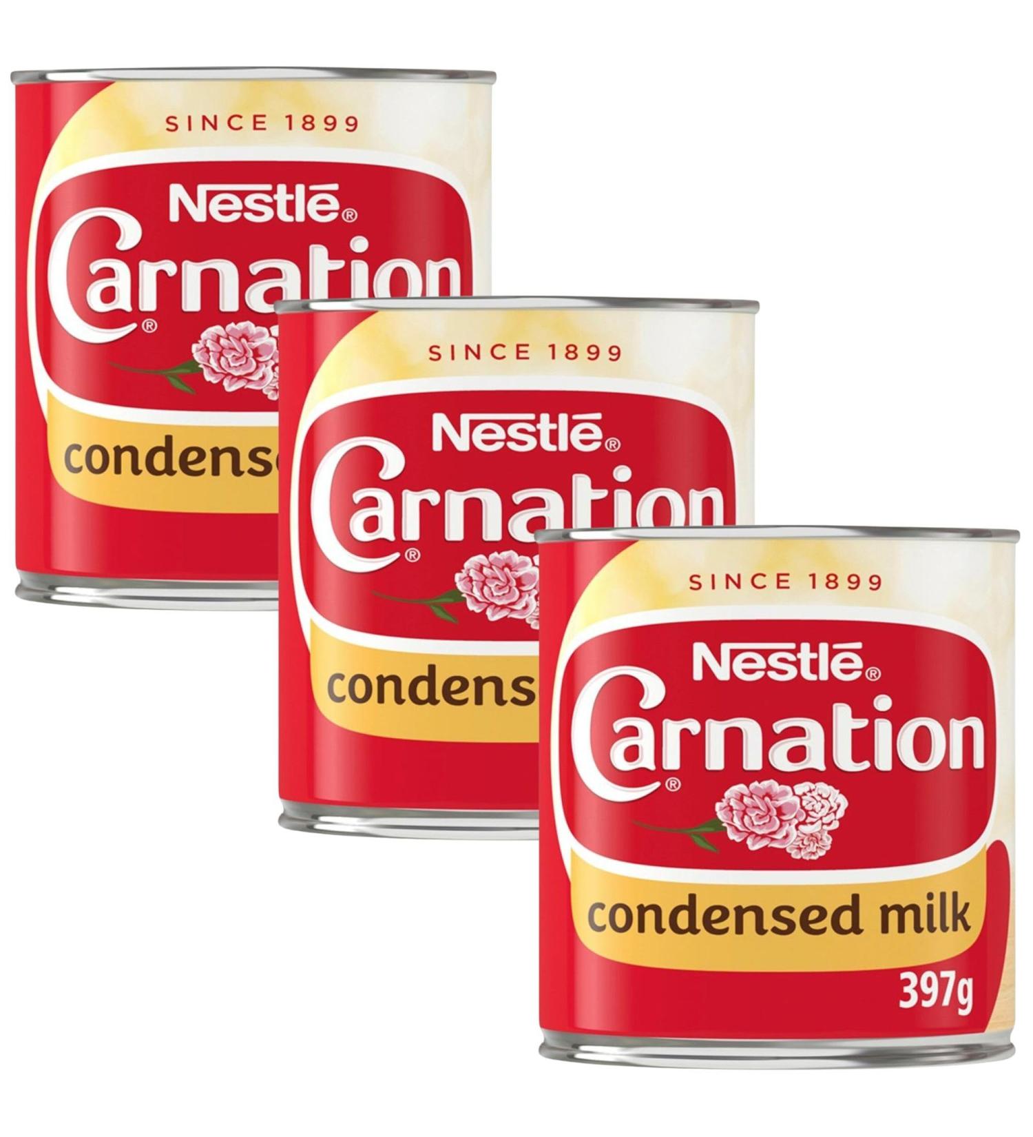 Sweetened Condensed Milk Tin 397g - Bundle Containing Nestle Carnation (3 Pack)