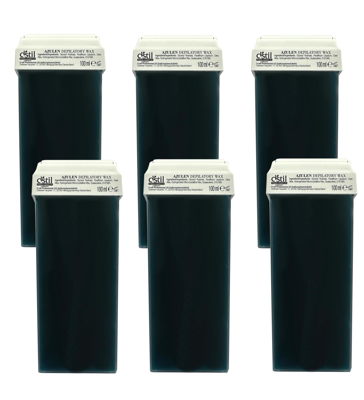 DStil 6x 100 ml Warm Wax Refill Set - Azulen Hair Removal Roll-On Wax for Professional & Home Use - Buy Online on GoSupps.com