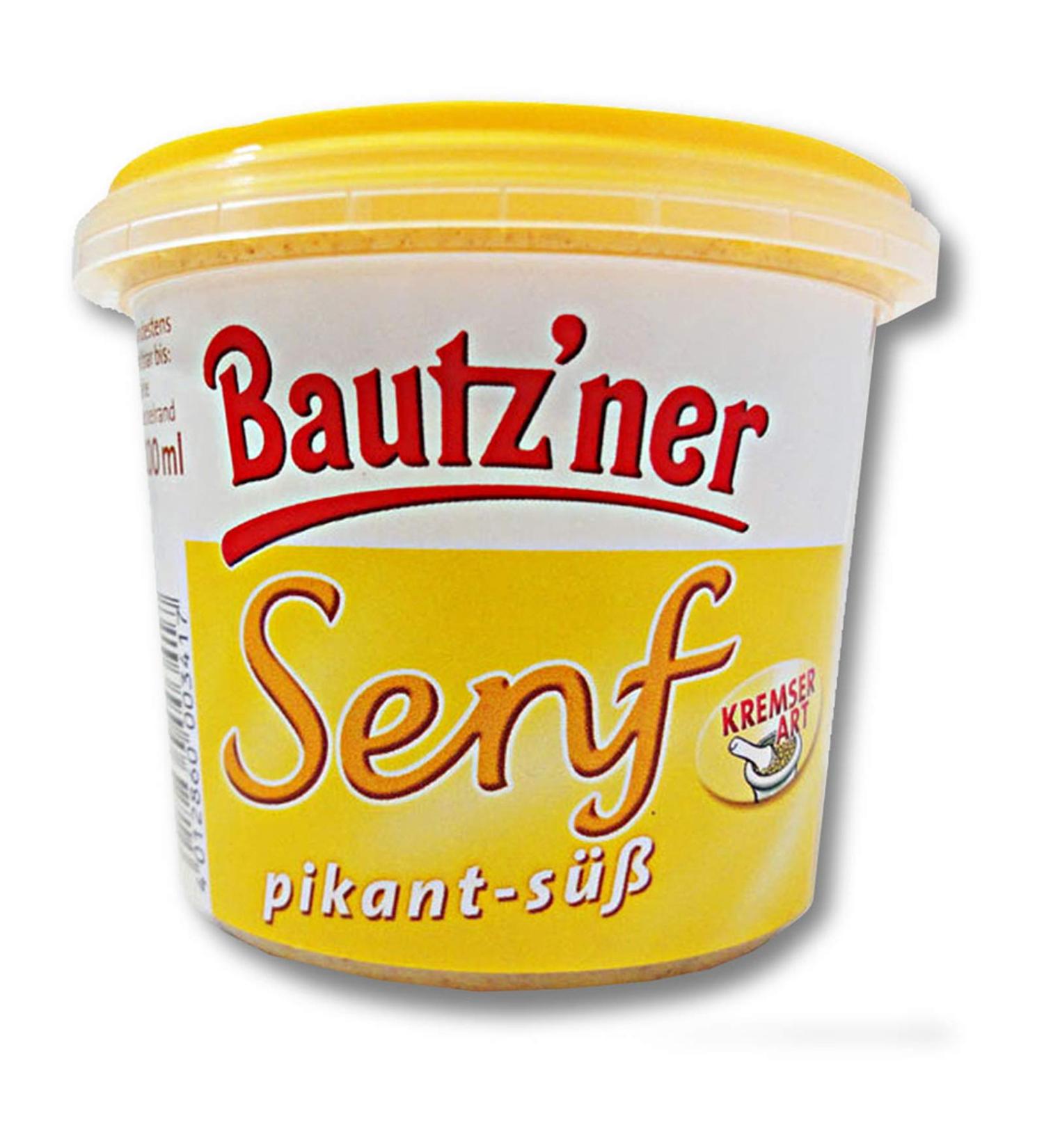 Bautz'ner Bautzner Set of 3 hot and sweet mustard cups (3 x 200 ml)