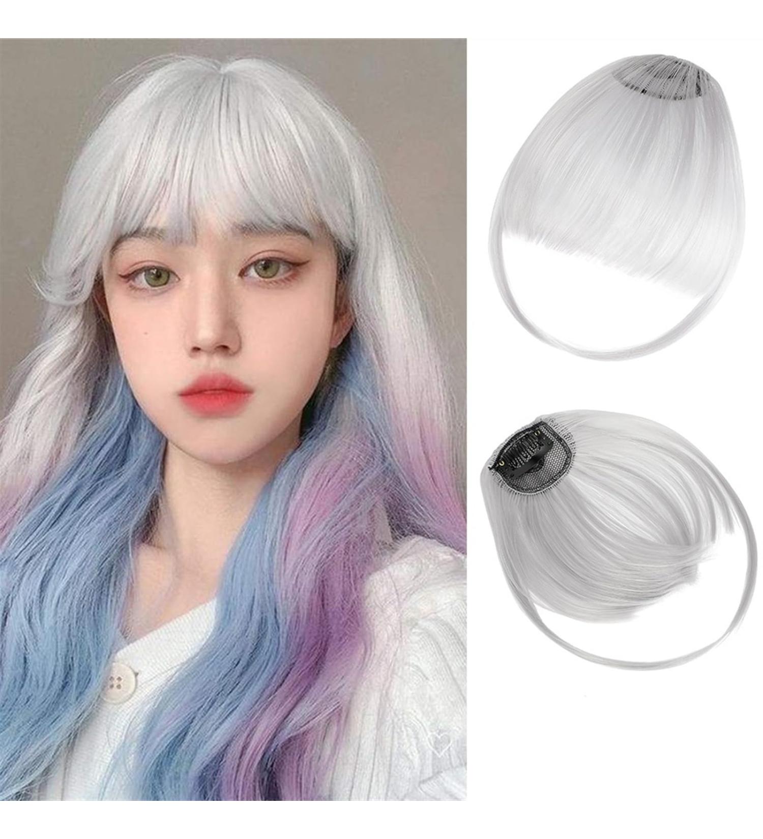 Bangs Hair Clip Synthetic Air Bangs Curved Bangs Heat Resistant Hairpieces Hair Women Fake Fringe Natural Bangs Hair Clips for Extensions Bangs Clip in Hair (Color : F447 88A) - Buy Online on GoSupps.com