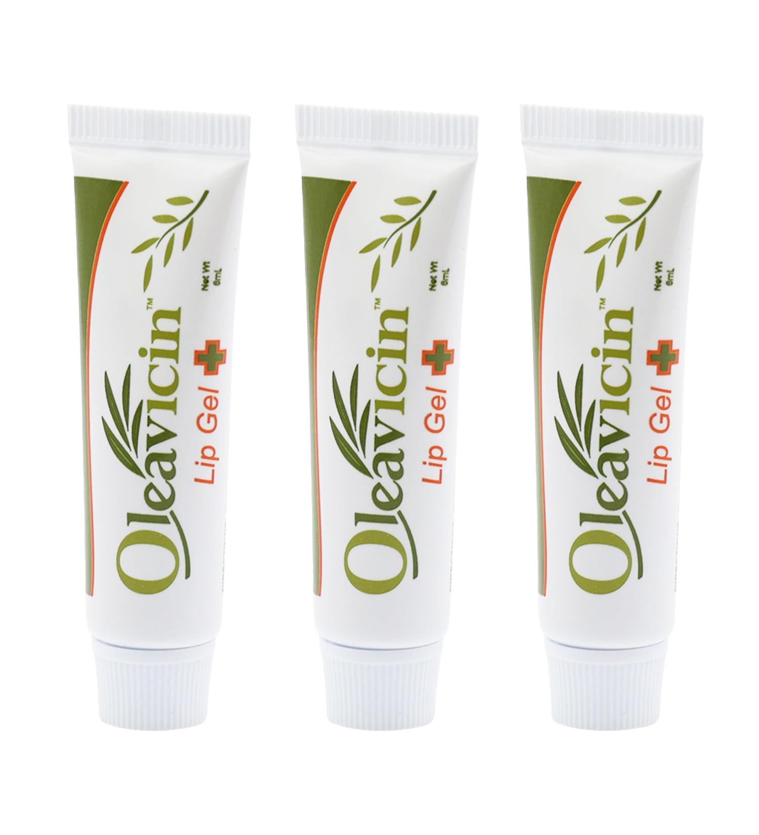 Oleavicin Lip Gel Natural Cold Sore & Fever Blister Treatment with Organic Olive Leaf Fast-Acting Relief 1.3oz (3.8) - 3 Pack - Buy Online on GoSupps.com