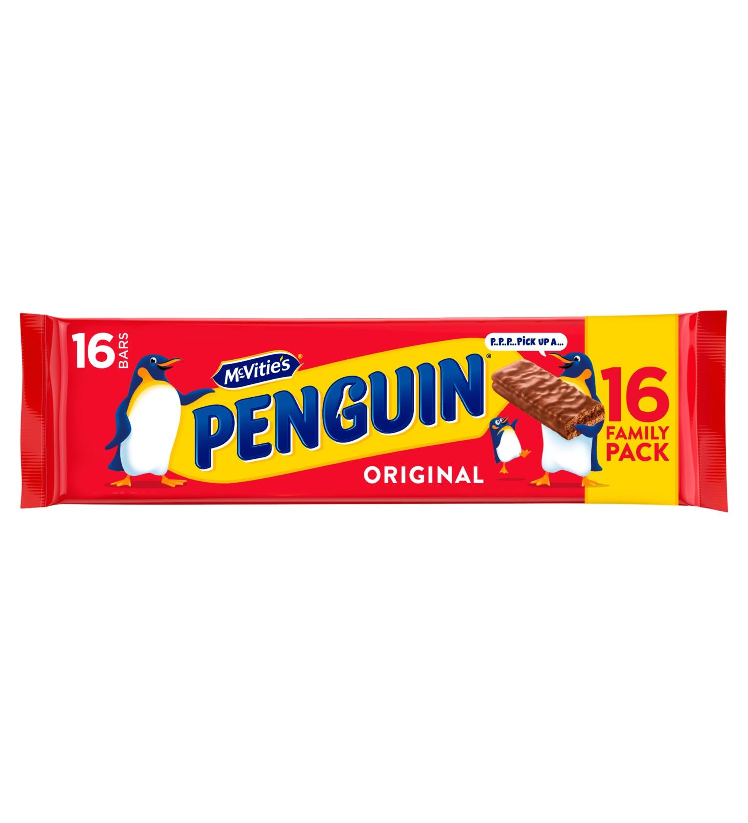 McVitie's McVities Penguin Milk Chocolate Biscuit Bar 393g (Pack of 16) - Buy Online on GoSupps.com