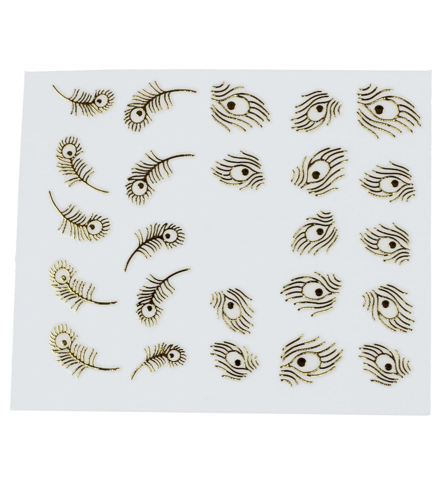 Baixia feather gold nail stickers Nail Art Stickers for Lady - Buy Online on GoSupps.com
