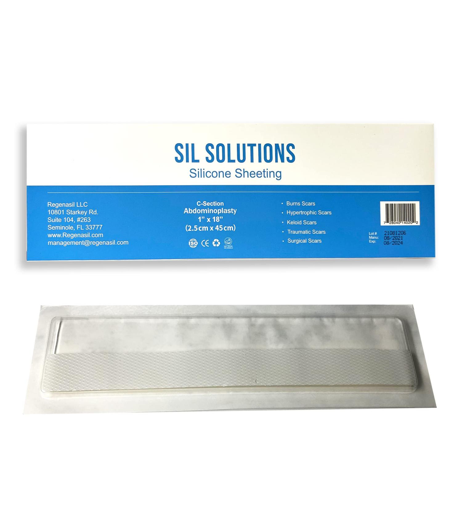 SIL Solutions 1x18 C-Section Abdominoplasty Silicone Sheeting - Medical Grade Scar Treatment - Buy Online on GoSupps.com