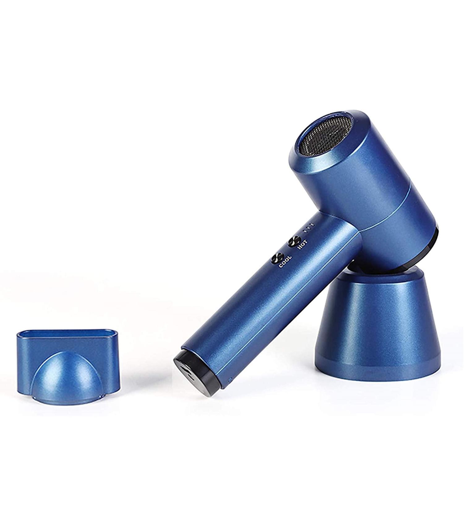 Portable Cordless Hair Dryer Hand-held Wireless Hair Dryer Rechargeable Blow Dryer for Blowing Hair (Blue) - Buy Online on GoSupps.com