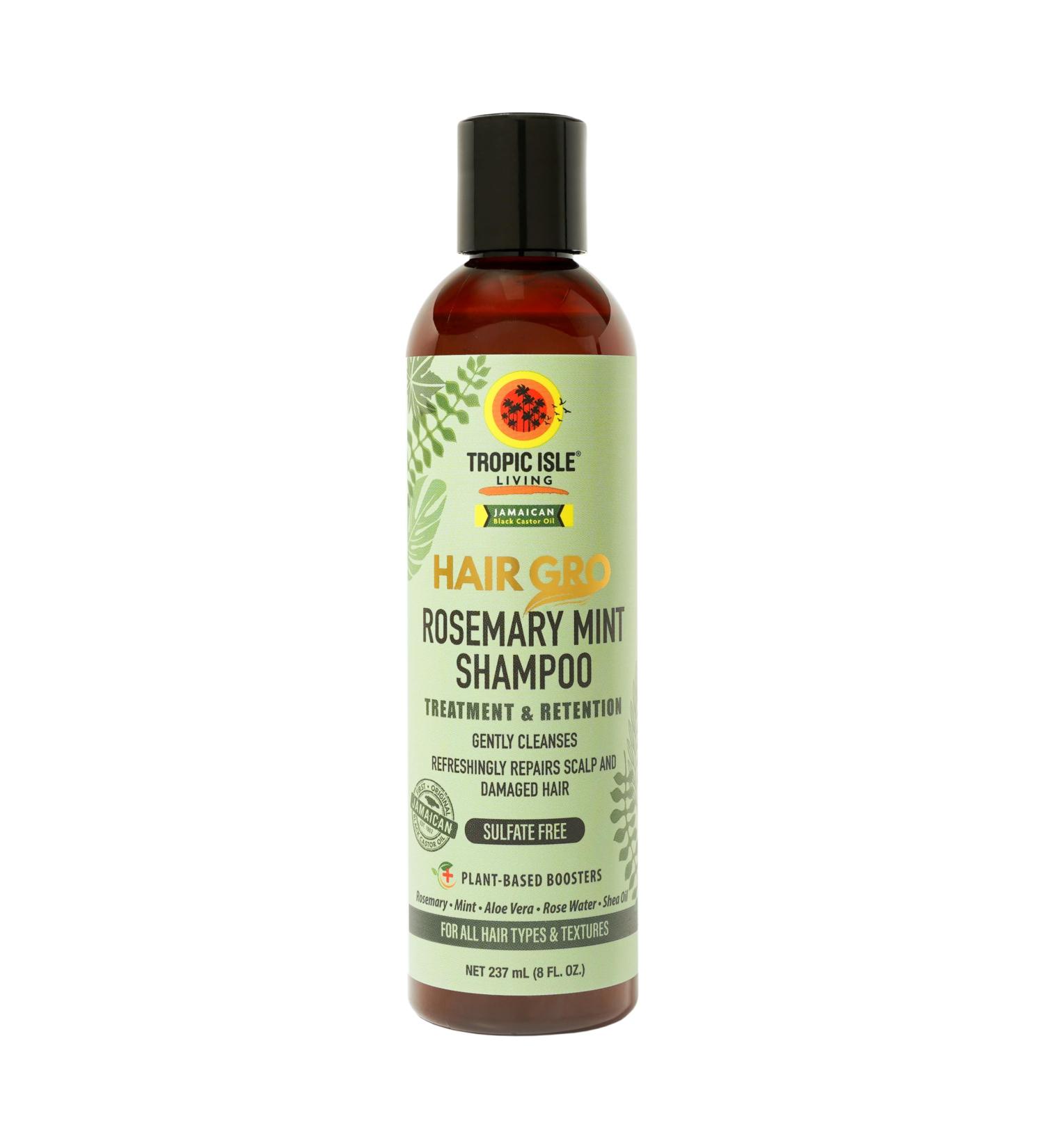 Tropic Isle Living Rosemary Mint Shampoo 8 oz - Nourishing Gentle Cleanser for All Hair Types Cruelty-Free Sulfate-Free - Buy Online on GoSupps.com