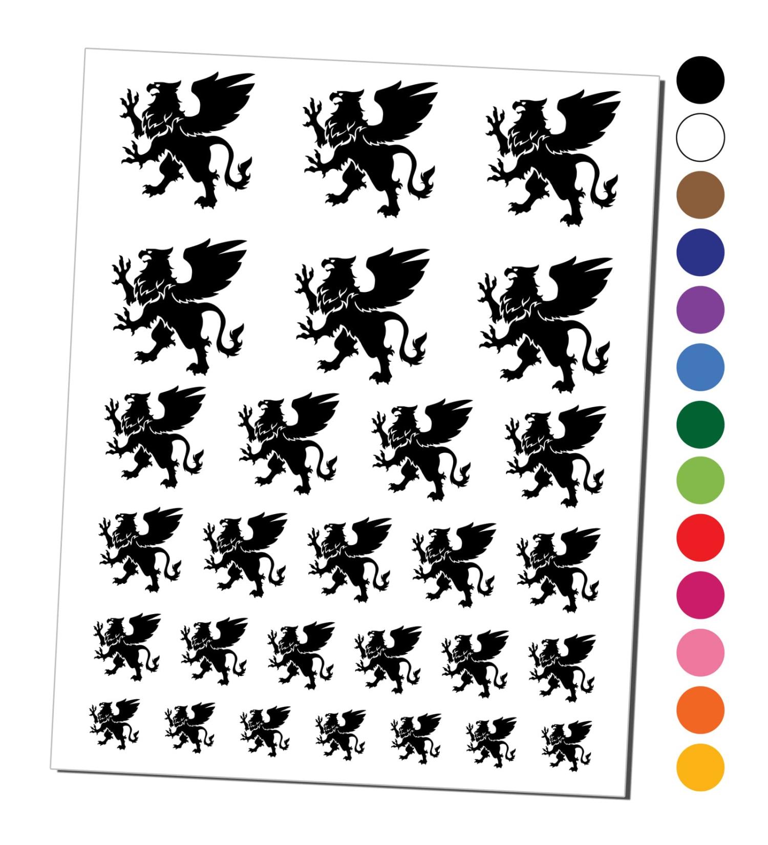 Regal Griffin Temporary Tattoo Set - Black | Water Resistant Fake Body Art Collection - Buy Online on GoSupps.com