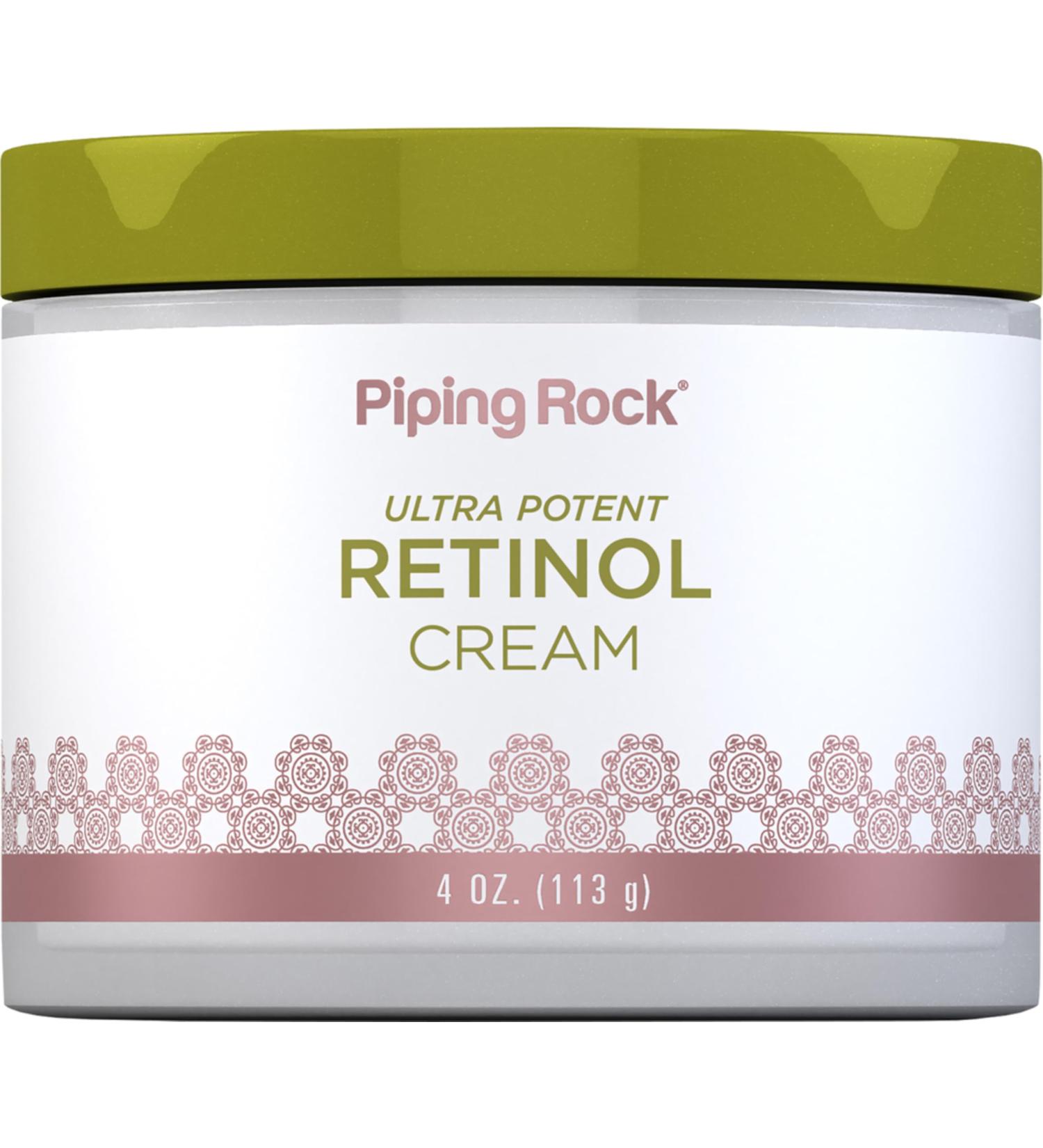 Piping Rock Retinol Cream for Face and Neck | 4 oz | Ultra Potent | Non GMO Gluten Free - Buy Online on GoSupps.com