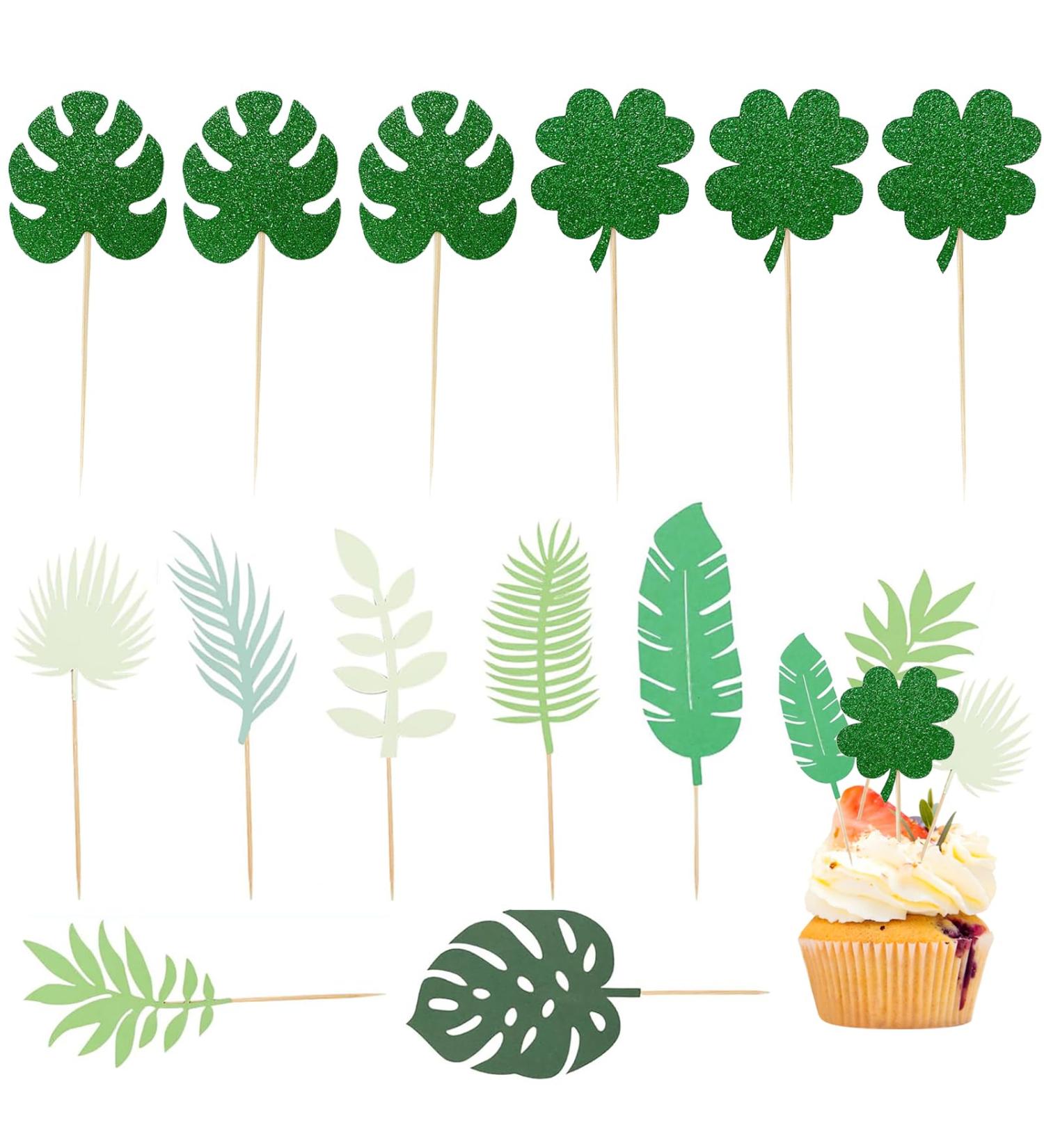 KIPTVO 13PCS Tropical Palm Leaves Cake Topper Tropical Leaves Cake Topper Greenery Cake Topper Palm Leaf Cake Topper Plant Leaf Tropical Birthday Jungle Hawii Theme Birthday Party Cake Decorations - Buy Online on GoSupps.com