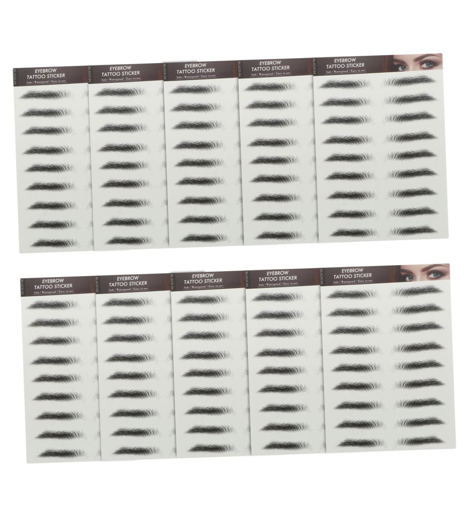 Beavorty 20 Pcs Imitation Eco Eyebrow Sticker Stickers Eyebrows for Women Fake Eyebrows Eyebrow Lines 3d 1 count (Pack of 1) Blackx2pcs - Buy Online on GoSupps.com