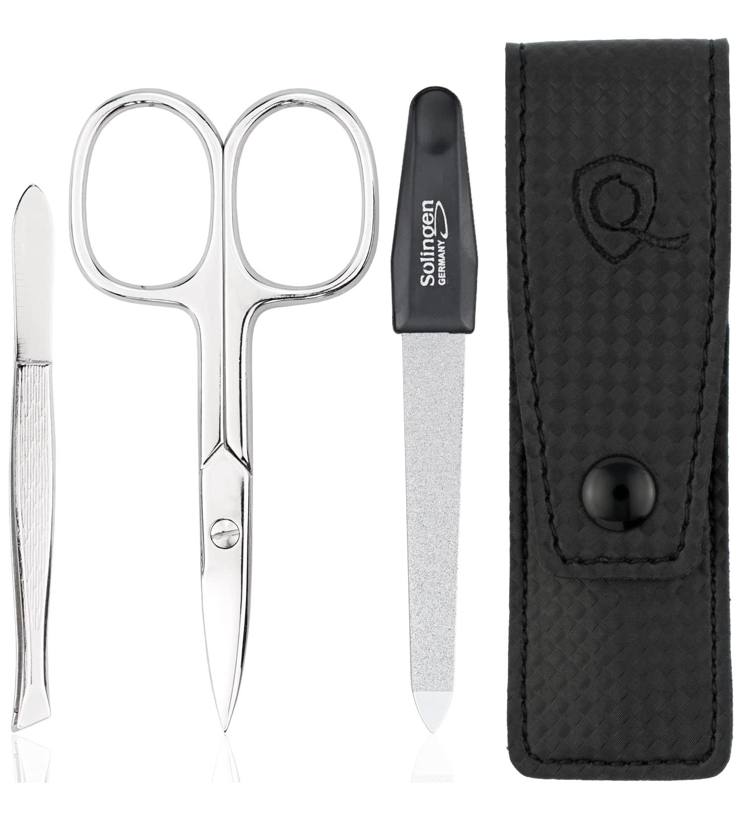 marQus 3-Piece Travel Manicure Set | Solingen Nail Care Set with Nail Scissors & File | Premium Carbon Steel - Buy Online on GoSupps.com