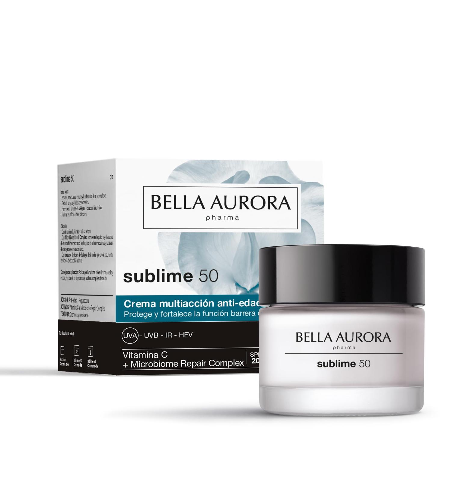 BELLA AURORA BELLA AURORA Sublime 50 50ml Anti-aging Cream + 50 days strengthens the skin improves the immune response reduces dark spots evens skin tone for skin aged 50 and over lifting effect