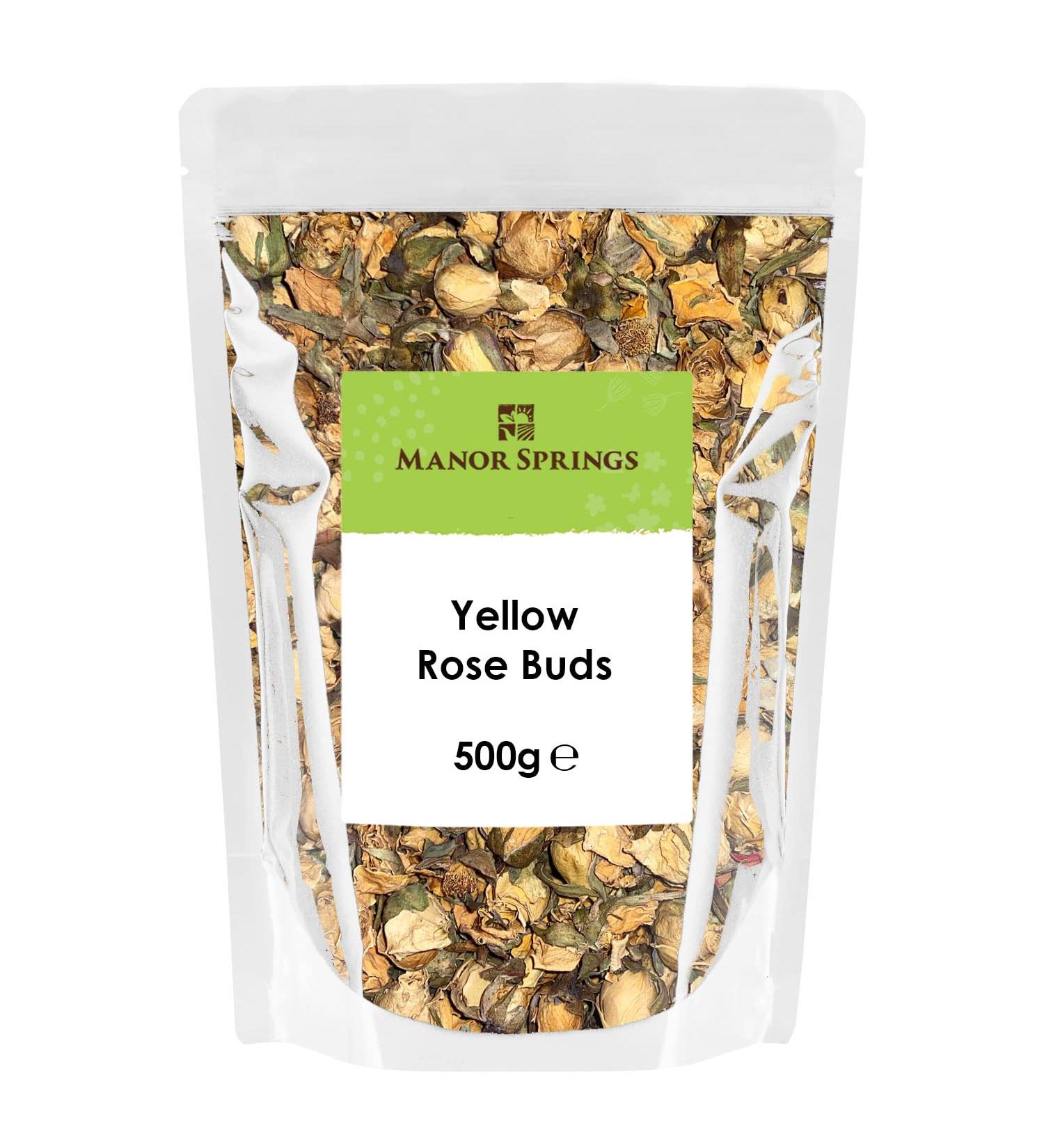 Dried Edible Yellow Rose Buds 500g by Manor Springs