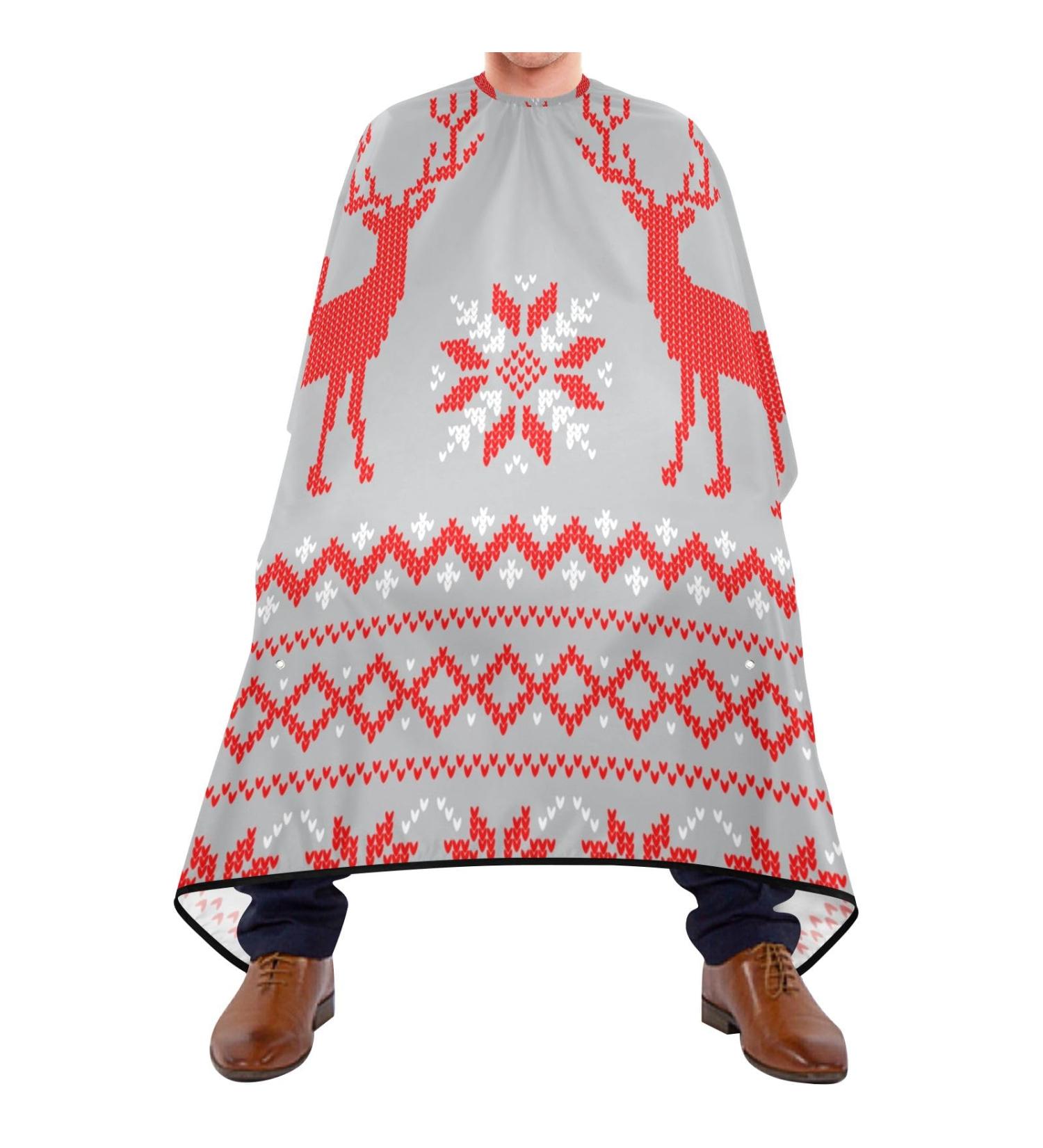 Waterproof Barber Cape - Geometric Reindeer & Cheetah Haircut Bib for Men & Women | Unisex Hair Cutting Cape - Buy Online on GoSupps.com