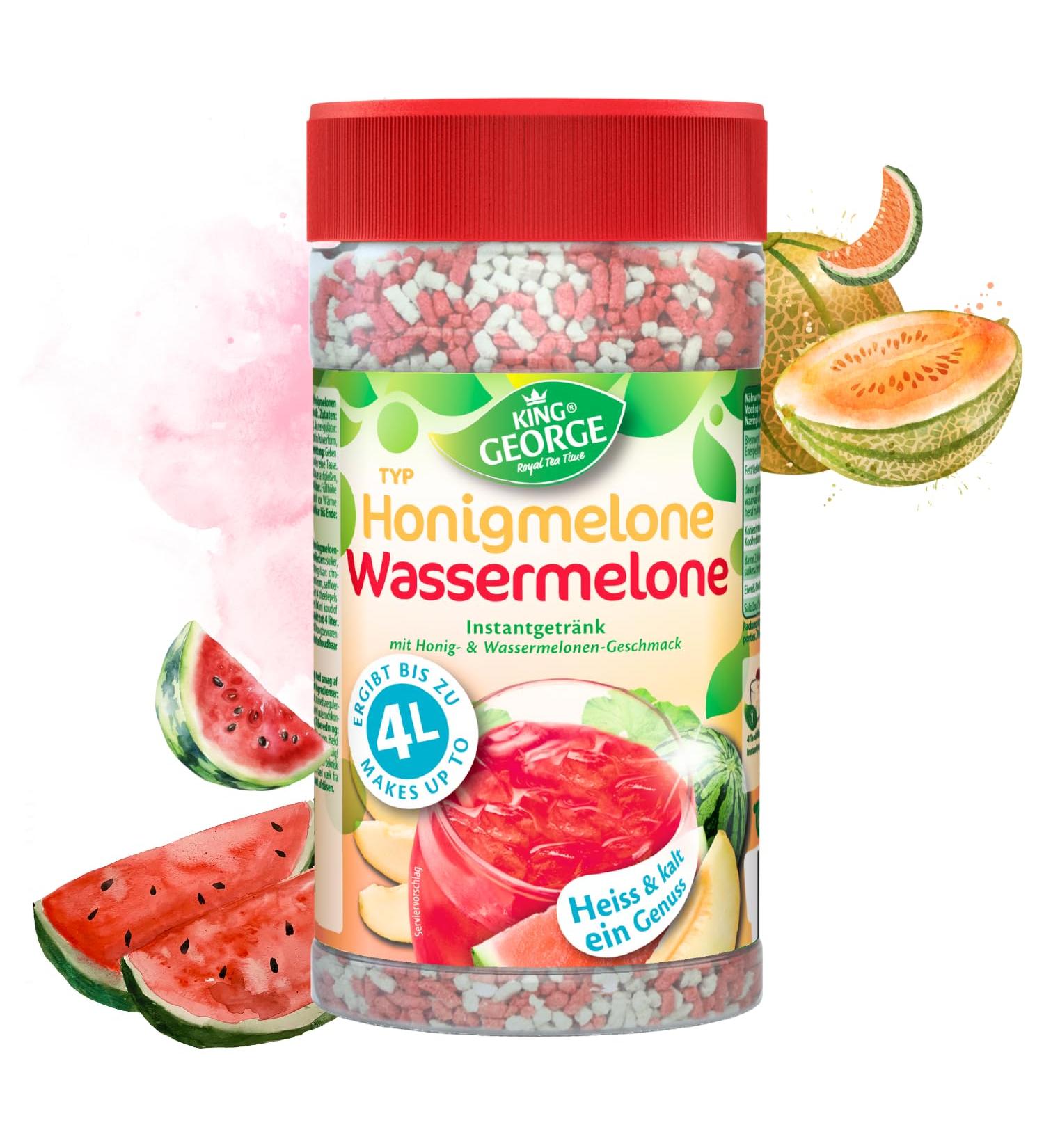 KING GEORGE Melon au miel Past que Boisson th instantan e 6 x 400 g Boisson th instantan un r gal chaud et froid paquet de miettes - Boisson pour l' t anniversaire f te melon miel past que - Buy Online on GoSupps.com