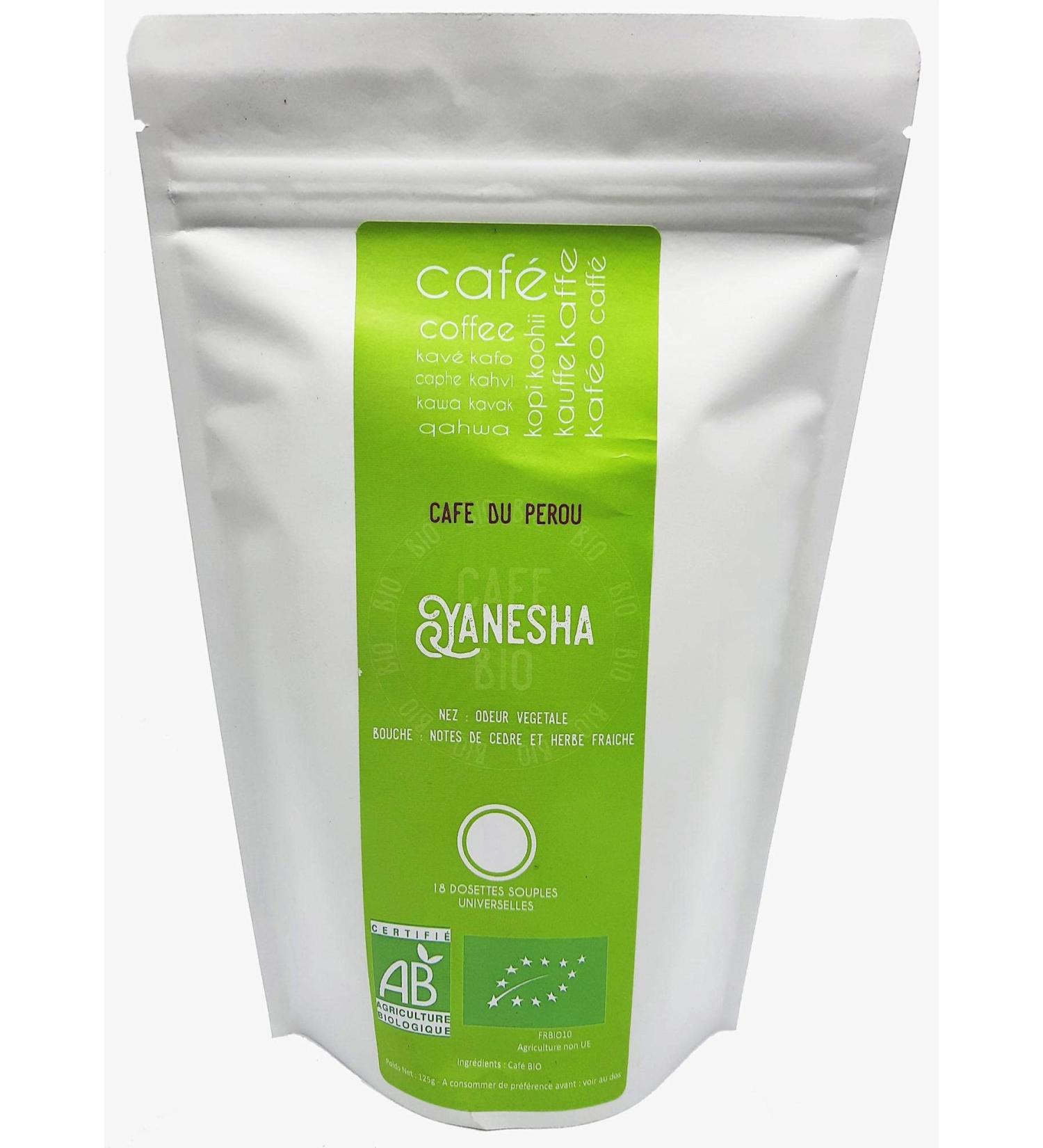 HOP CAFE Organic coffee in soft pod for Senseo - Peru Yanesha