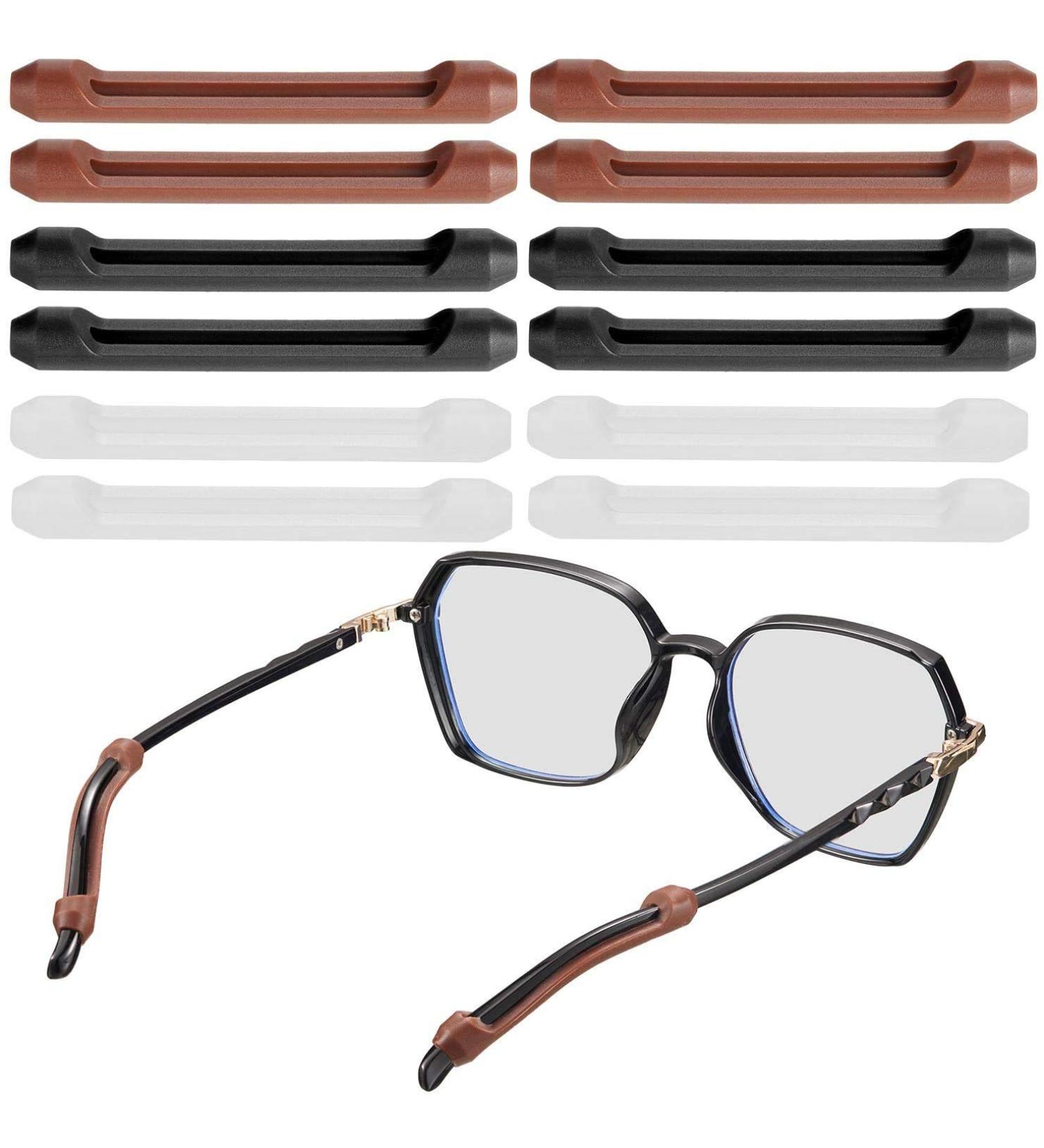 12 Soft Silicone Glasses Tips - Non-Slip Elastic & Comfortable Replacement for Reading & Sunglasses - Buy Online on GoSupps.com