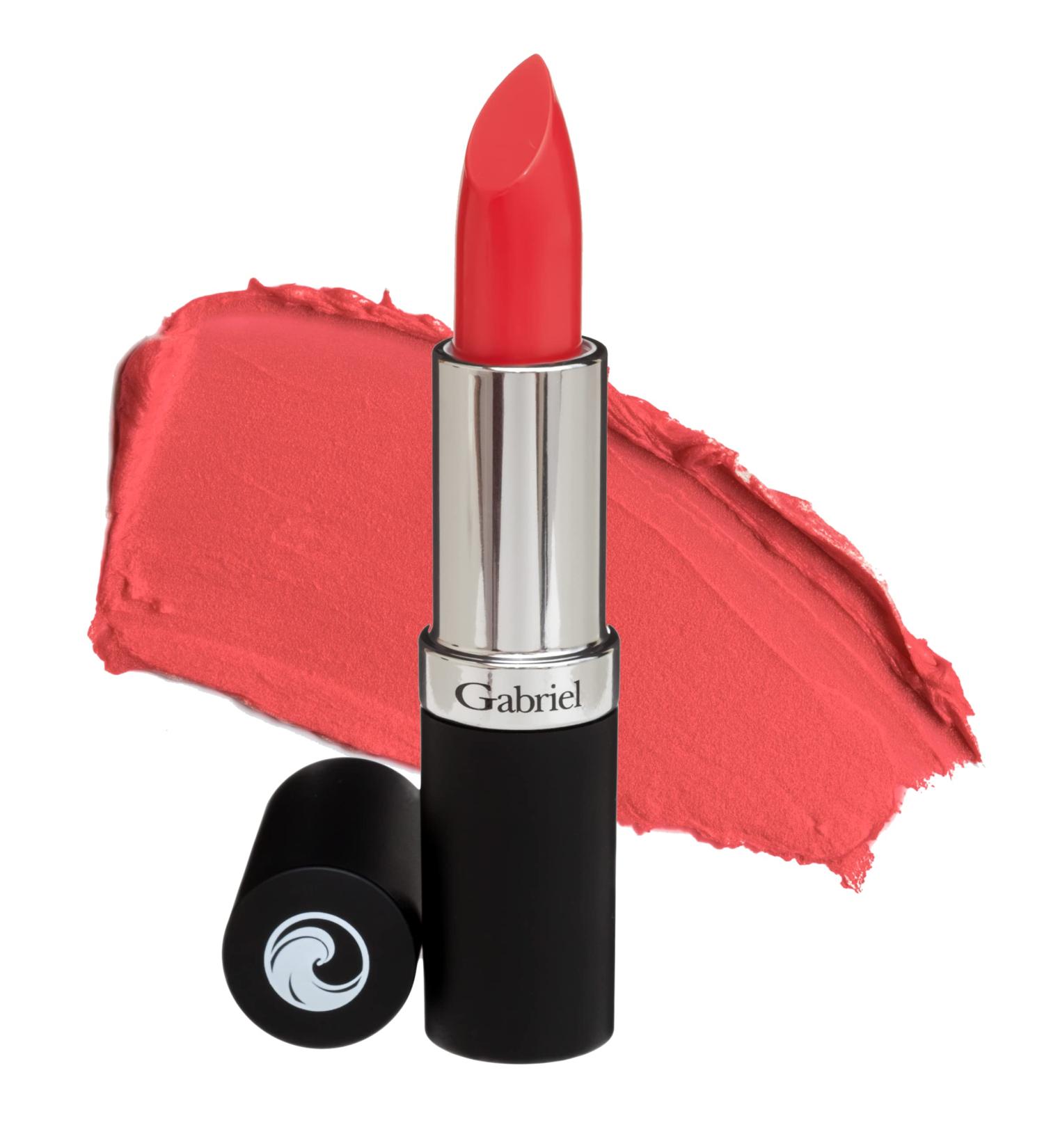 Gabriel Cosmetics Lipstick in Tea Rose - Orange Red/Warm Matte | Natural, Paraben-Free, Vegan, Gluten-Free | 0.13 Oz - Buy Online on GoSupps.com