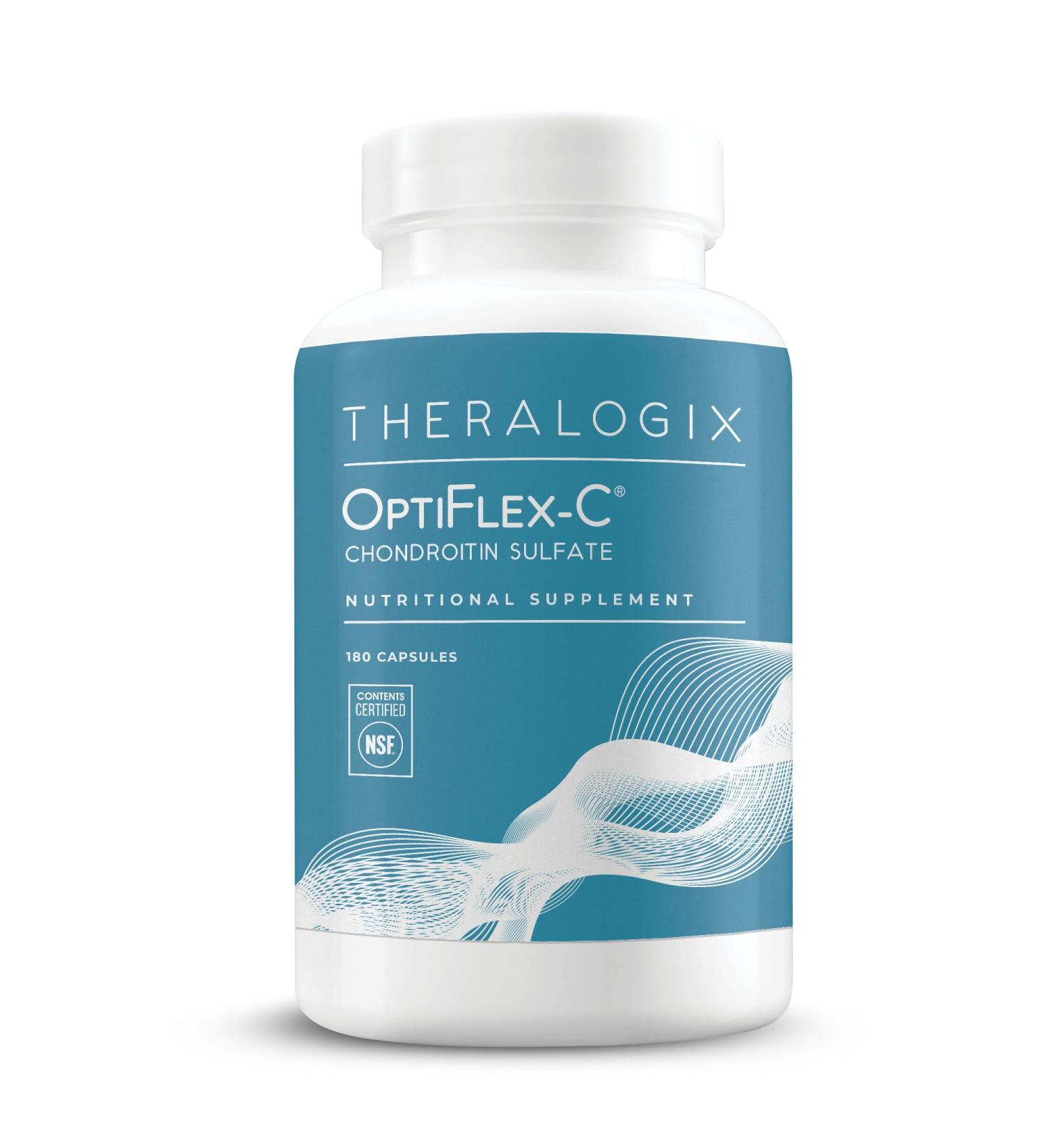 Theralogix OptiFlex-C Chondroitin Sulfate - 90-Day Supply - Chondroitin Capsules - Support Healthy Joint Function and Mobility - Joint Support Supplement for Women & Men - NSF Certified - 180 Capsules - Buy Online on GoSupps.com