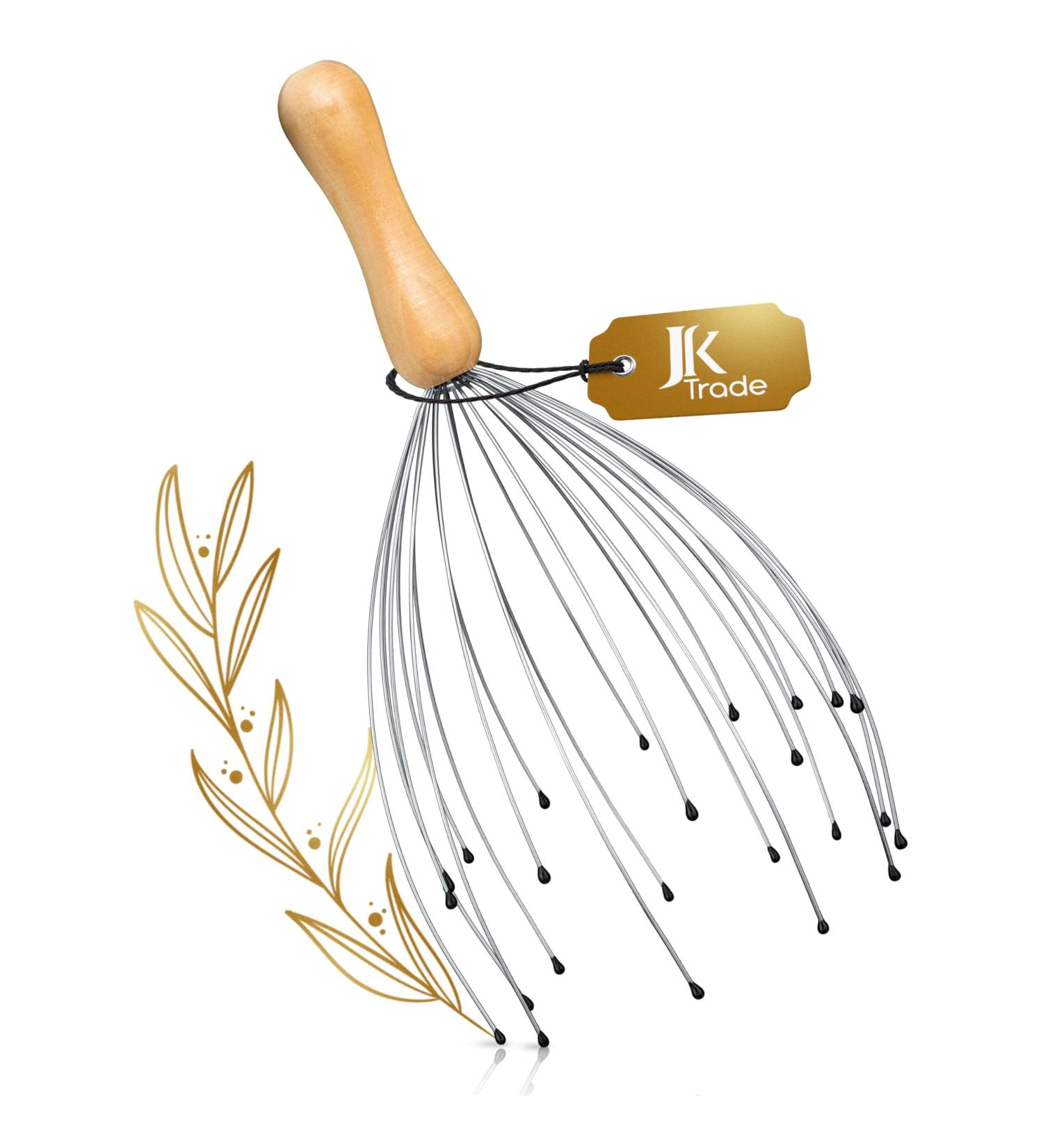 JK Trade 24-Finger Head Massage Spider | Relaxation & Hair Growth | Premium Lotus Wood Head Massager in Gift Box - Ideal Gifts for Women - Buy Online on GoSupps.com