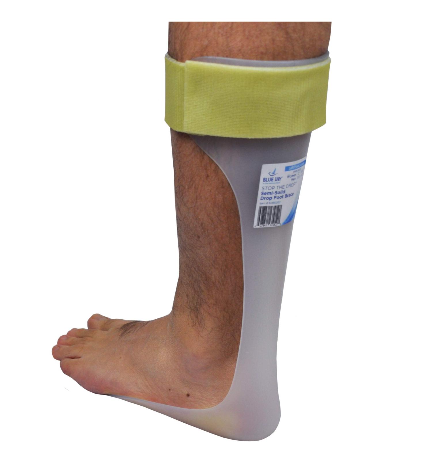 Blue Jay An Elite Healthcare Brand Drop Foot Unisex Adult Brace for Left Leg Comfortable Fit Medical Benefits Large Size for Men 10.5-13 Women 12-14.5