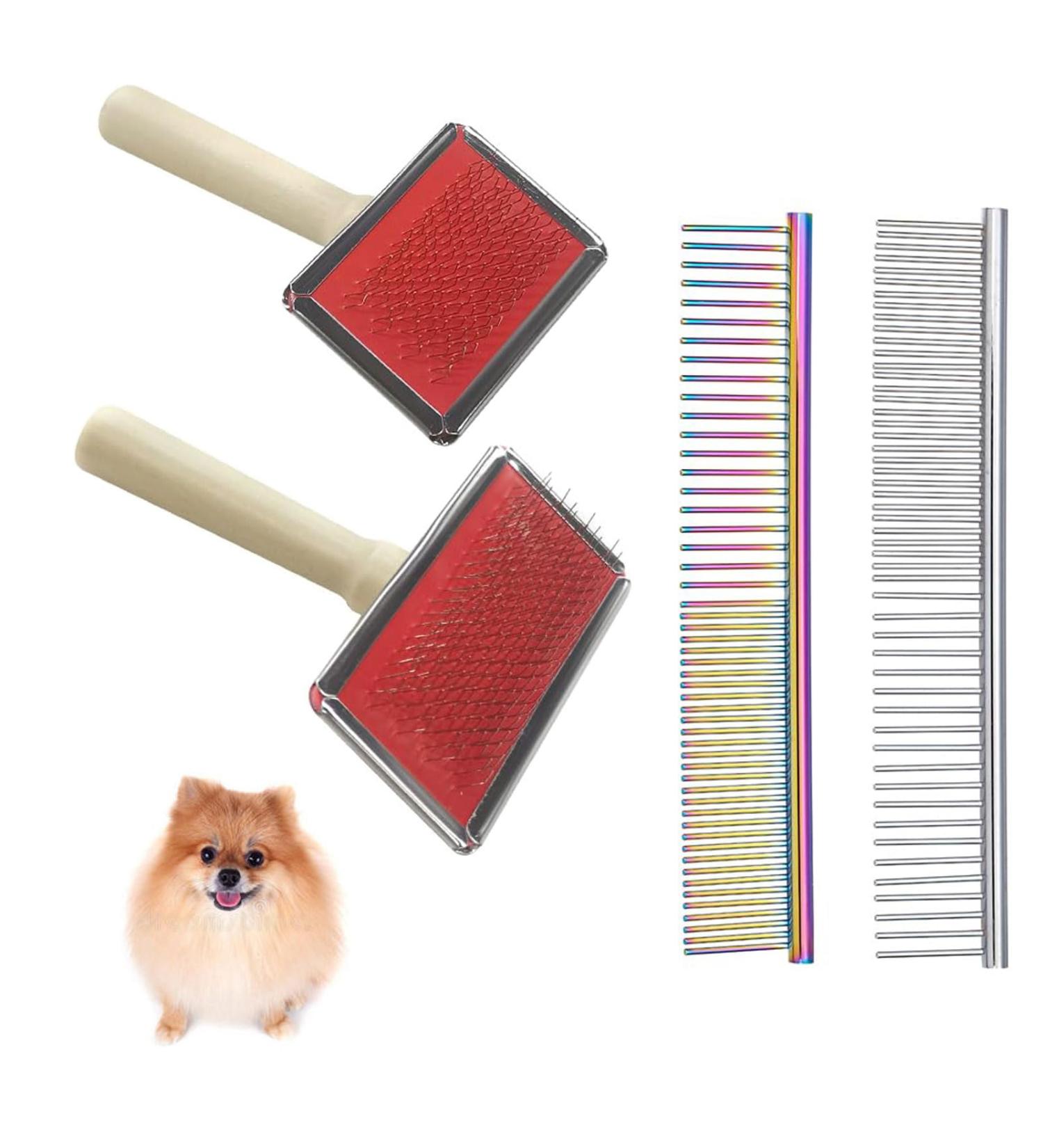 CHGCRAFT Macrame Fringe Set - 4 Styles Stainless Steel Combs & Brush for DIY Plant Hangers Pet Hair Removal & Crafts - Buy Online on GoSupps.com