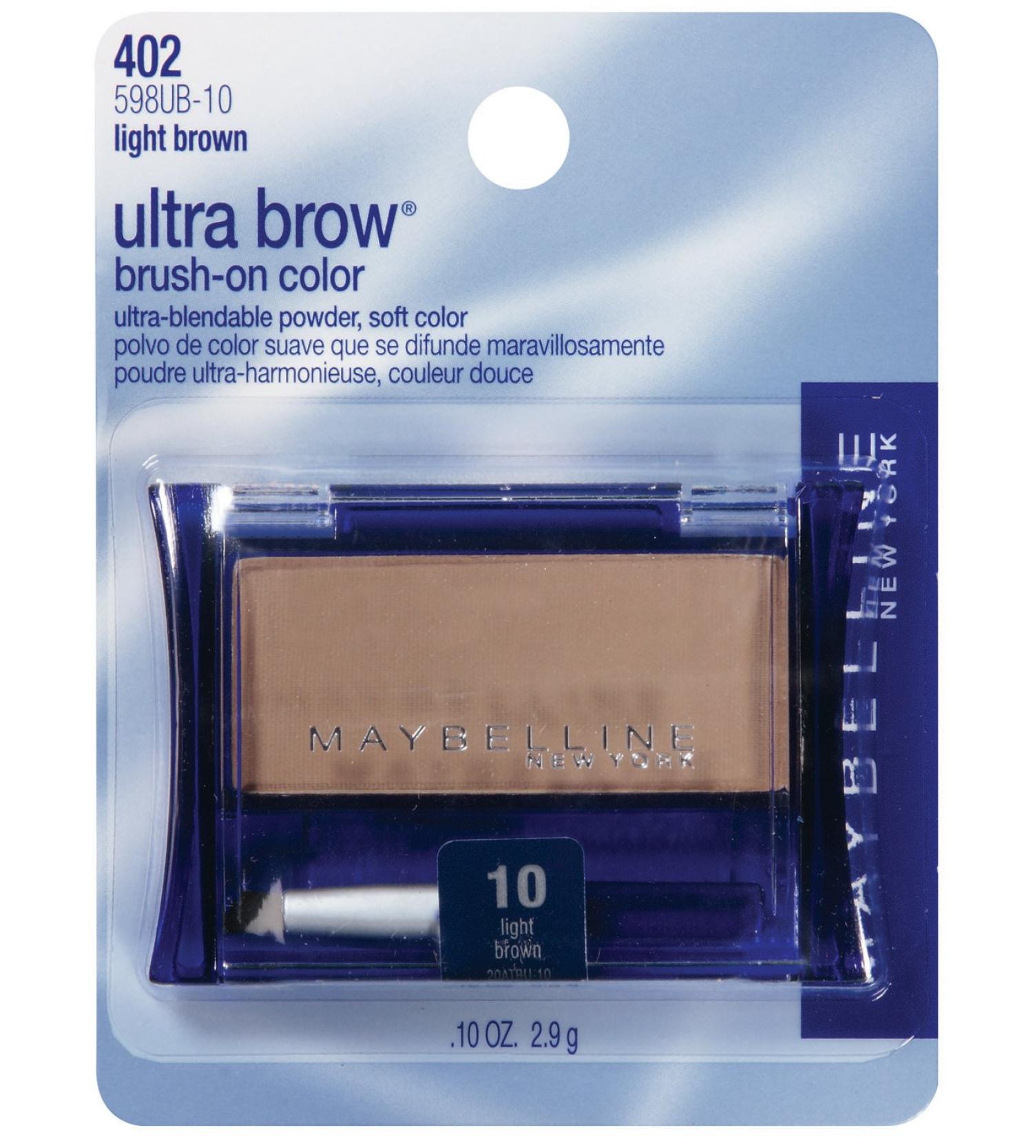 Maybelline New York Ultra-Brow Brow Powder - Shade 10 Light Brown - 0.1 Ounce