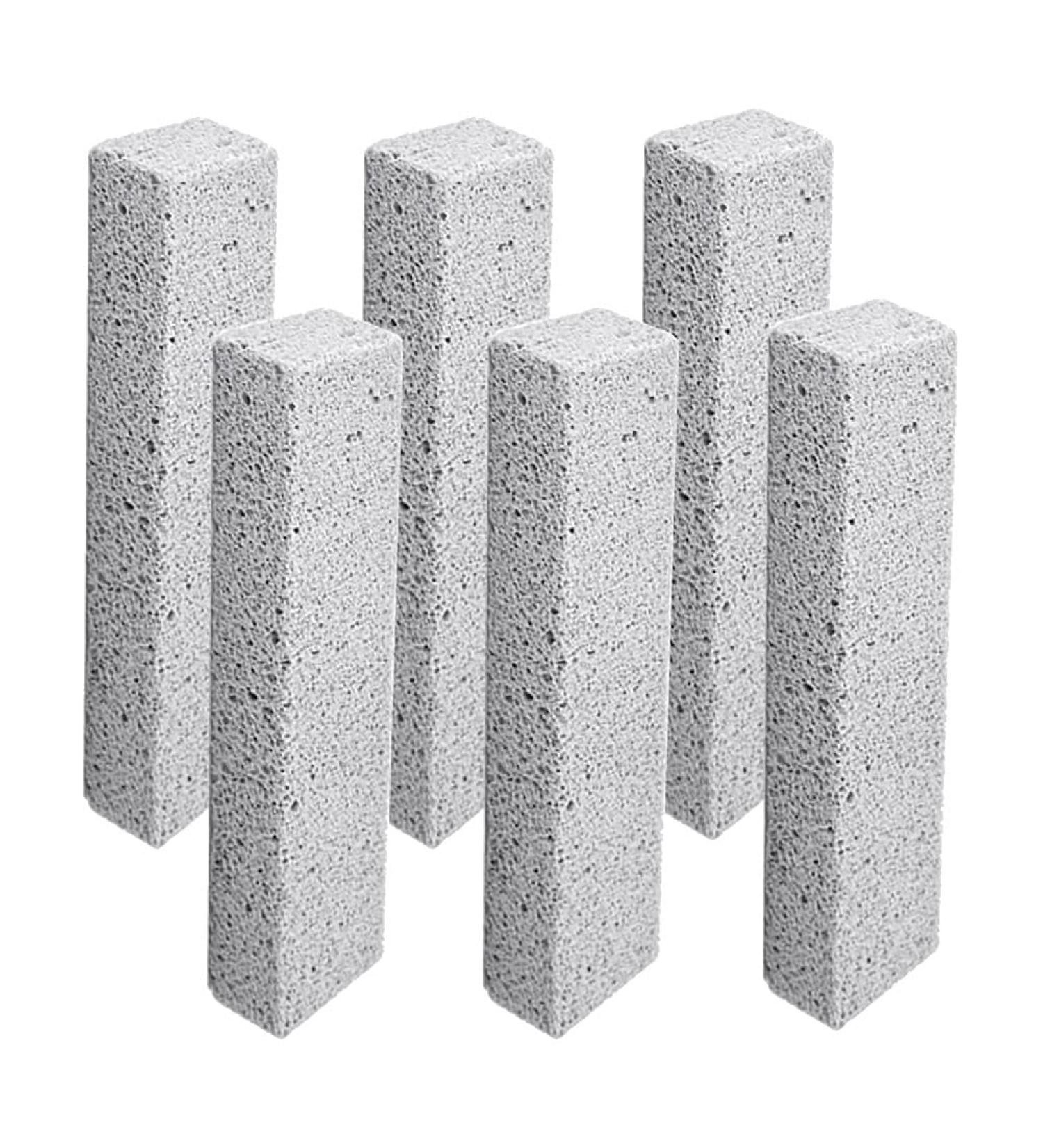 Fattoz 6 Pack Pumice Stone Toilet Bowl Clean Brush Remove Toilet Bowl Hard Water Rings Calcium Buildup and Rust Suitable - Buy Online on GoSupps.com